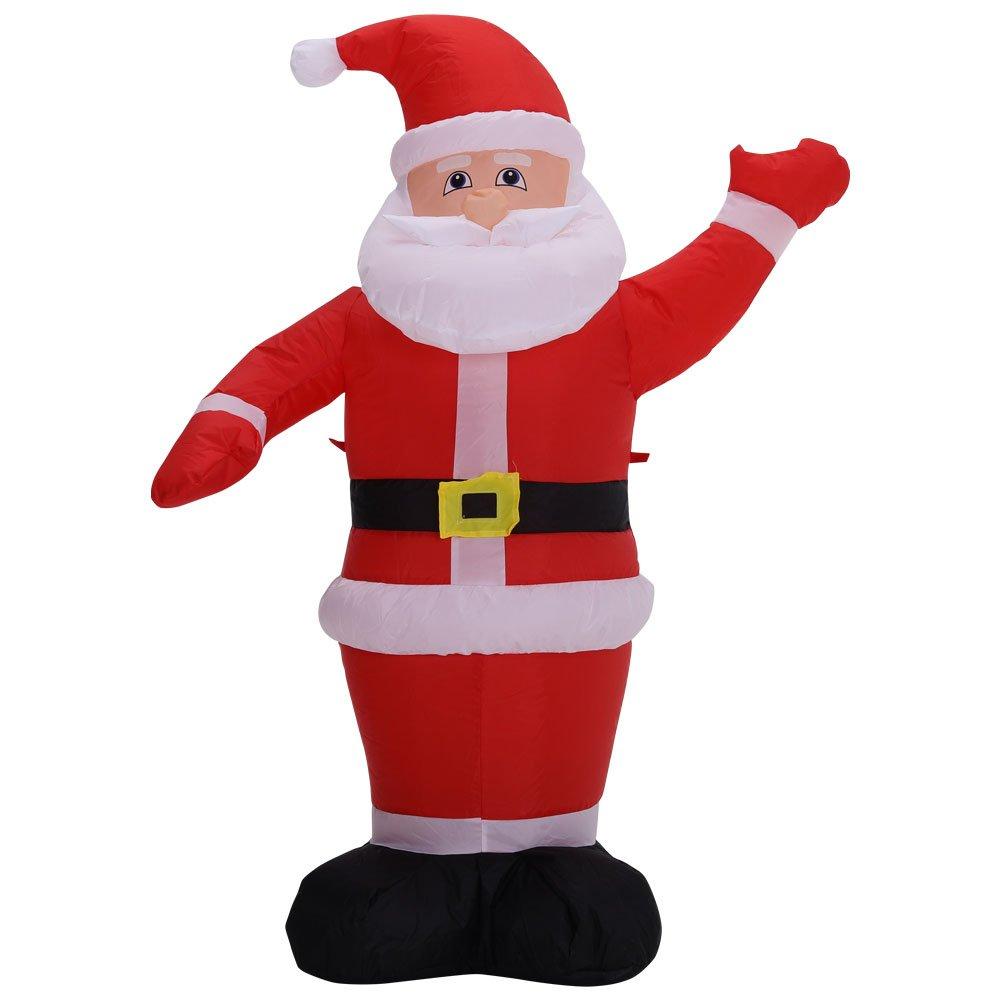 Red - LIFE IDEAS - Inflatable Santa Yard Decoration with LED - 3