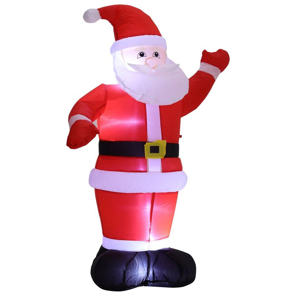 Red - LIFE IDEAS - Inflatable Santa Yard Decoration with LED - 4
