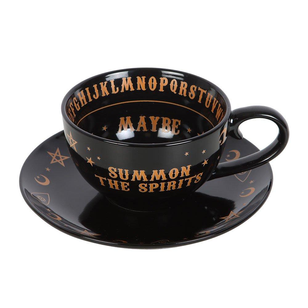 Black - Something Different - Black Talking Board Teacup and Saucer - 5