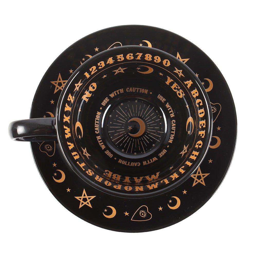 Black - Something Different - Black Talking Board Teacup and Saucer - 6