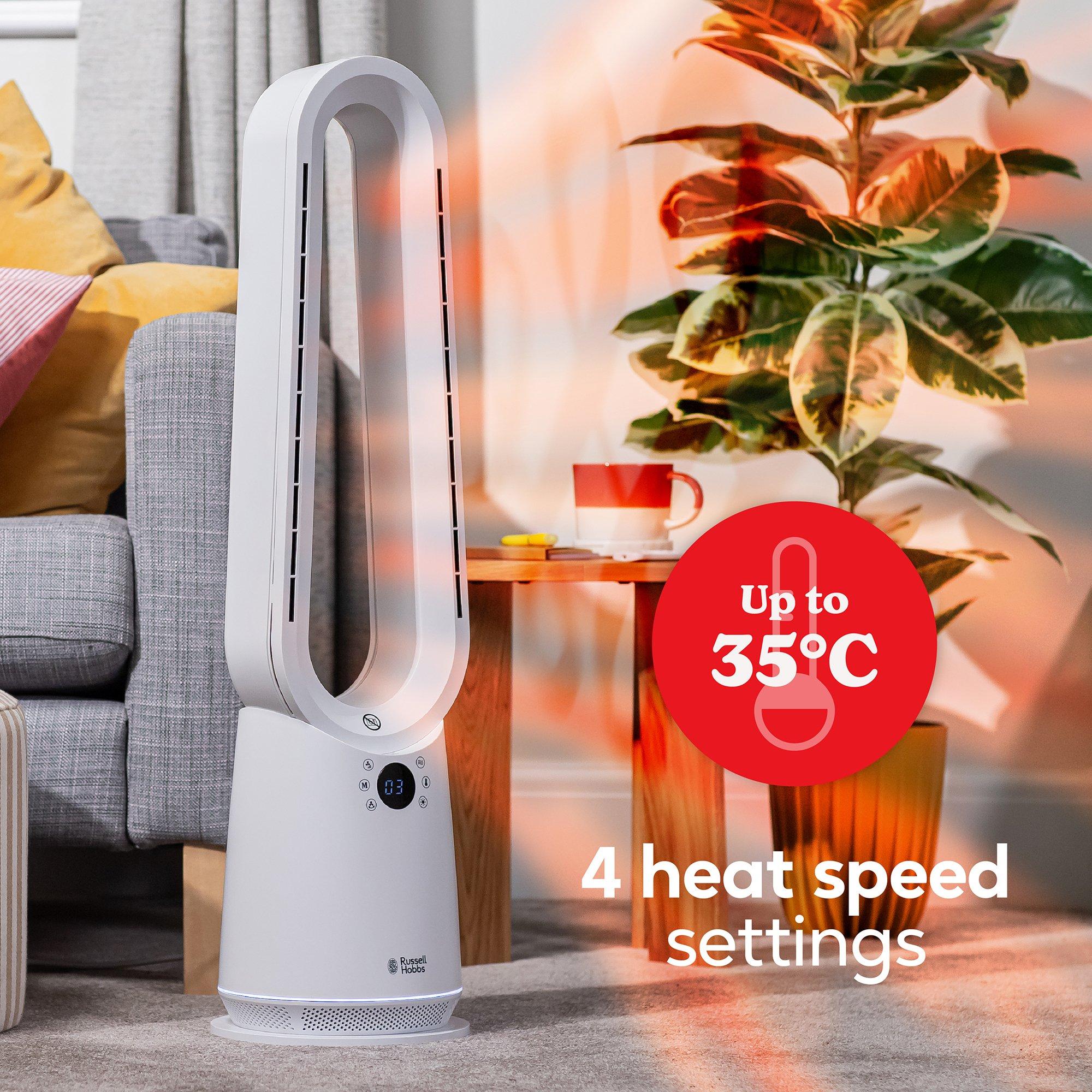 White - Russell Hobbs - RHBHC2030W-SMT Smart Bladeless Heat and Cool Fan - 5