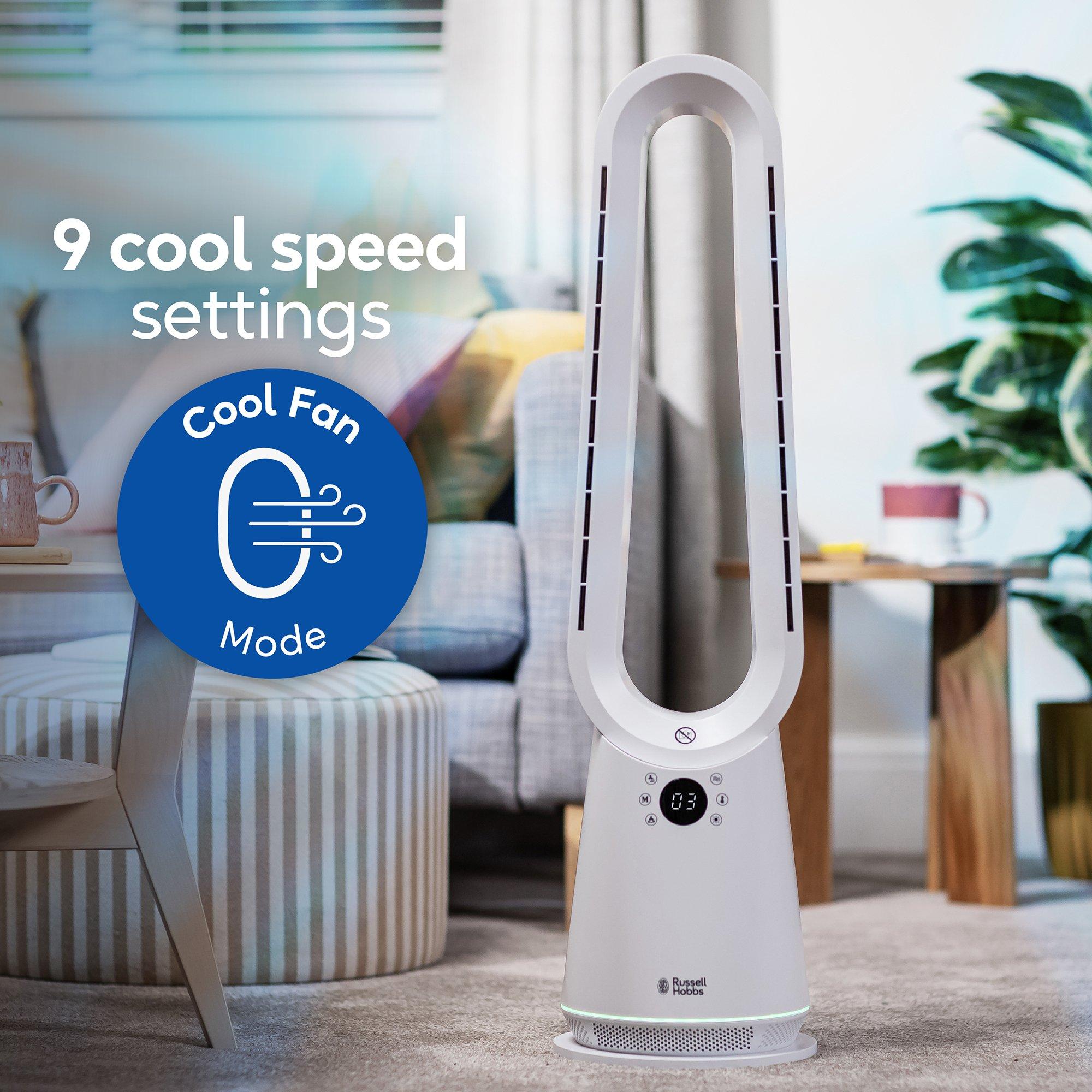 White - Russell Hobbs - RHBHC2030W-SMT Smart Bladeless Heat and Cool Fan - 6
