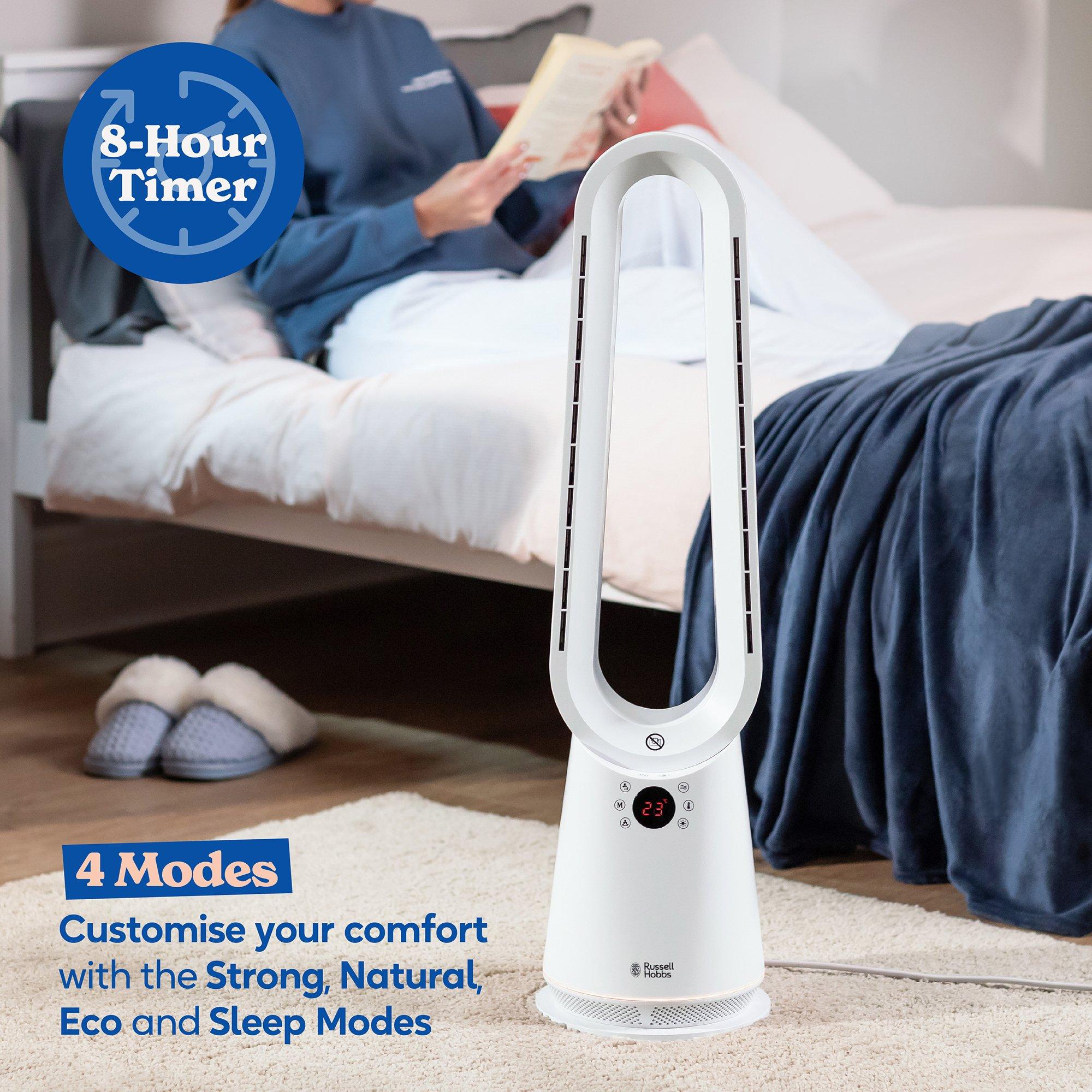 White - Russell Hobbs - RHBHC2030W-SMT Smart Bladeless Heat and Cool Fan - 7