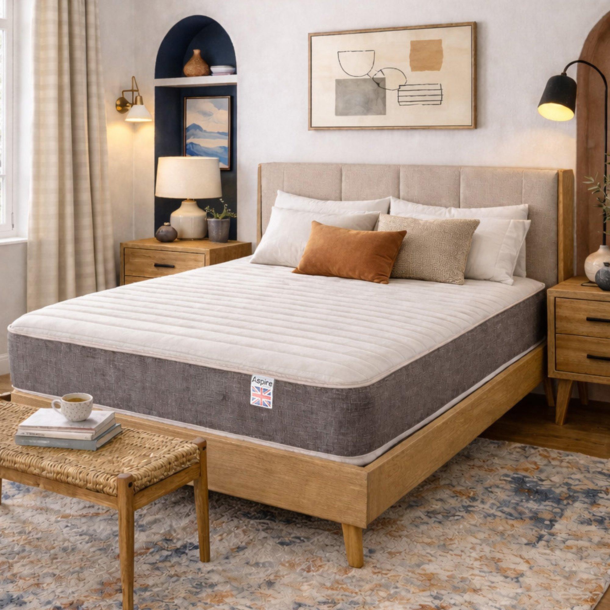 White - Aspire - RestMaster Pocket 3000 Hybrid Memory Mattress Medi - 1