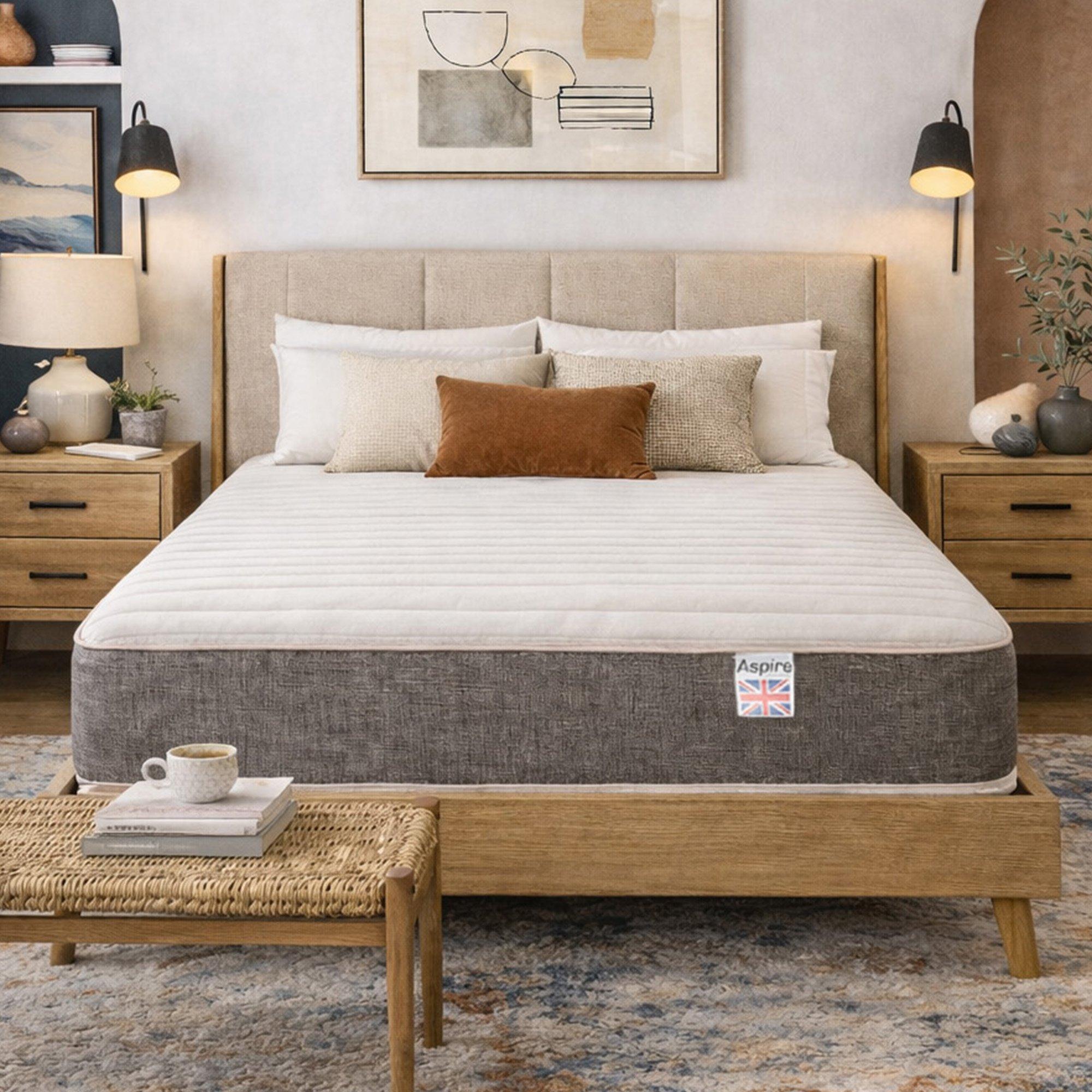 White - Aspire - RestMaster Pocket 3000 Hybrid Memory Mattress Medi - 2