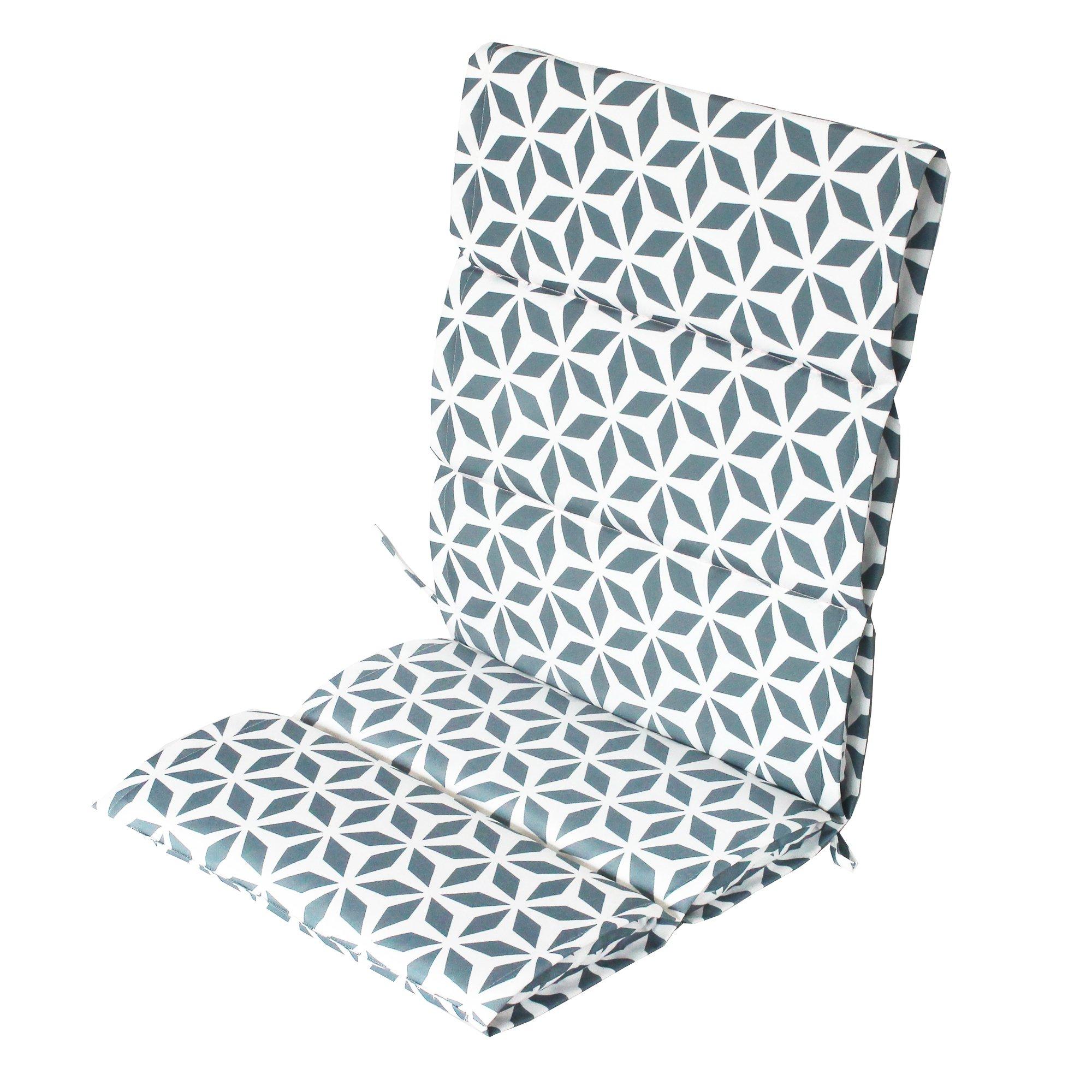 Geometric - Streetwize - Outdoor Geo Grey Full Length Seat Cushion Pair - 1