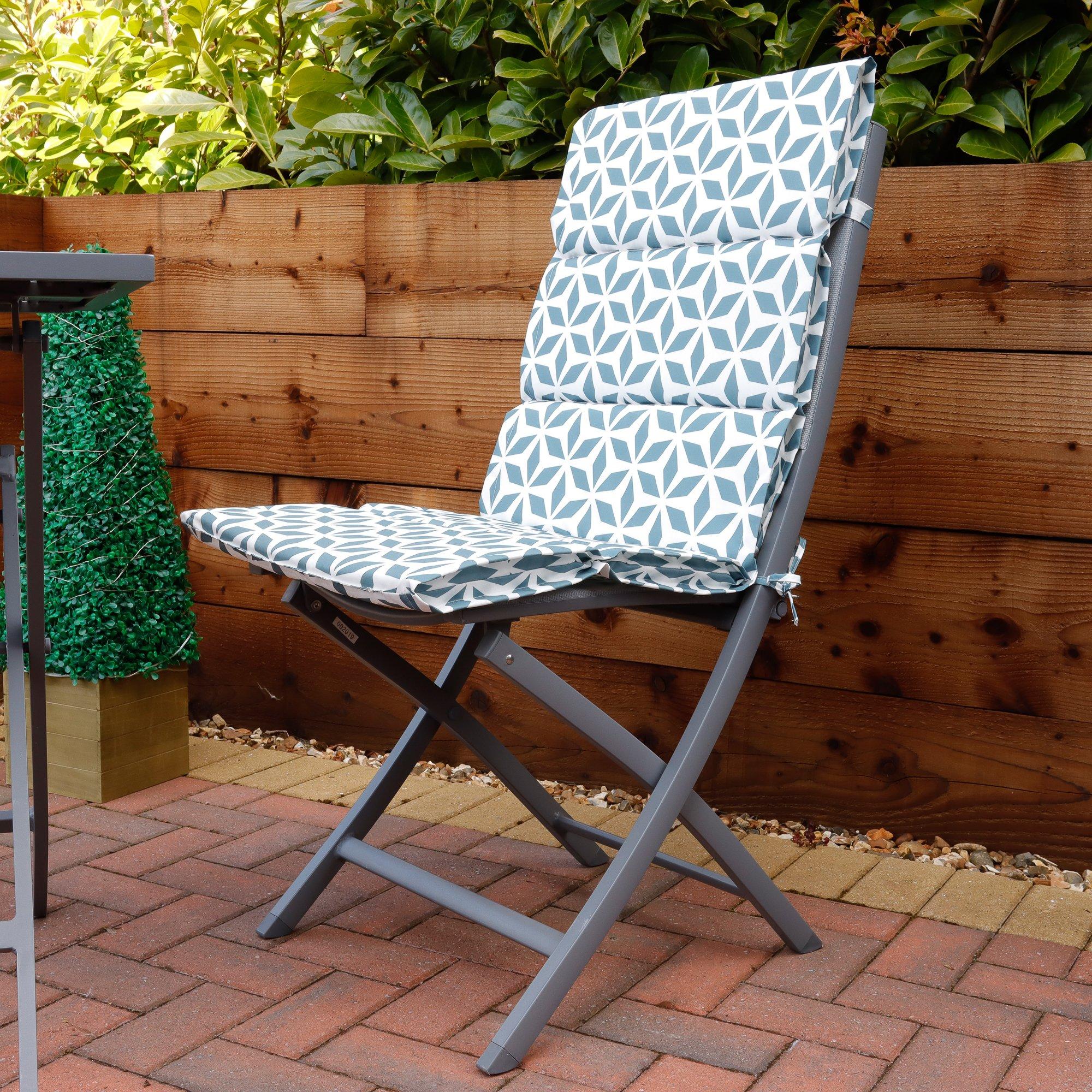 Geometric - Streetwize - Outdoor Geo Grey Full Length Seat Cushion Pair - 2