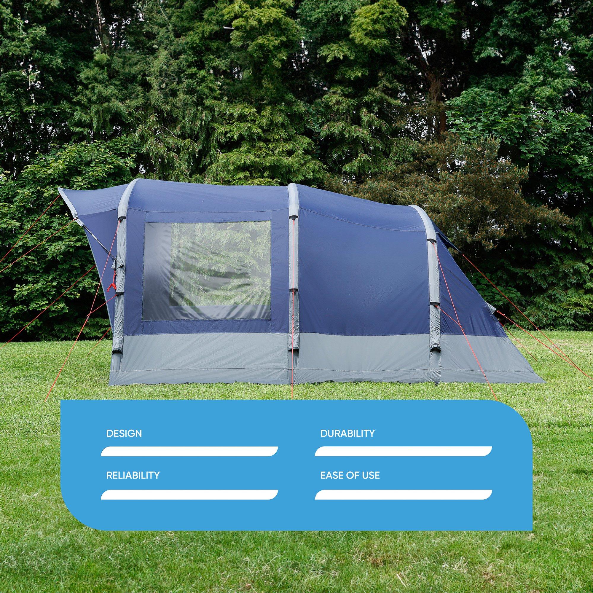 Blue - Streetwize - Olympus 6-Man Inflatable Air Tent - 6