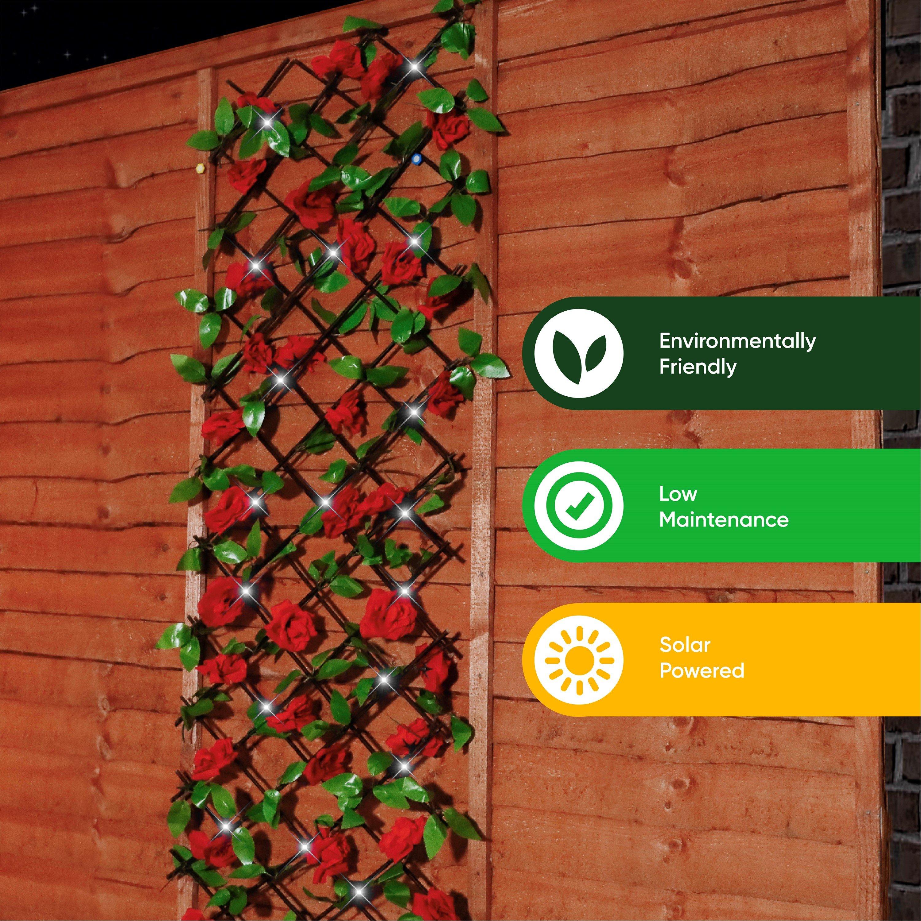 Red - Streetwize - Solar Red Flower Trellis - 4