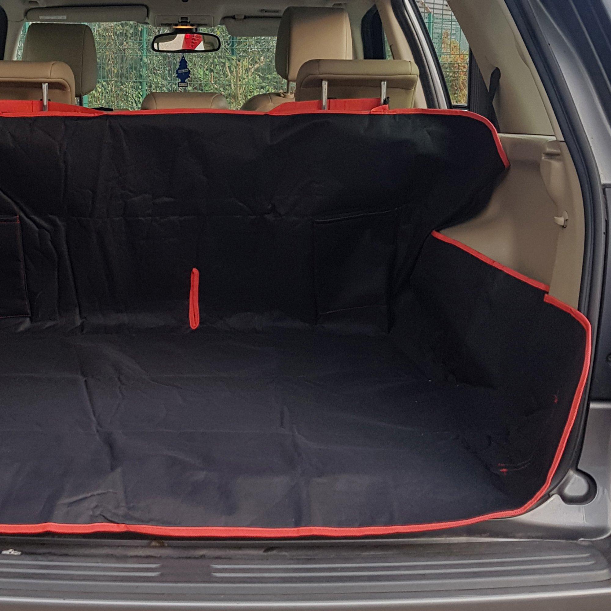 Black/Red - Streetwize - Pet Vehicle Boot Liner for Hatchback, SUV 4x4 - 4