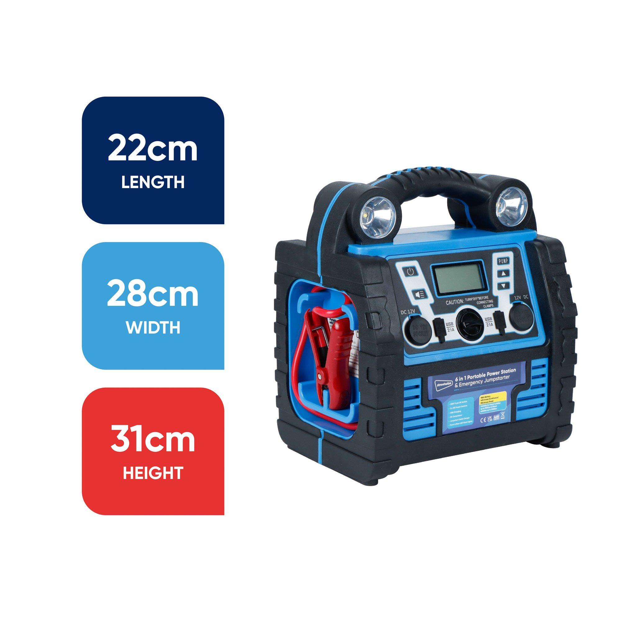 Blue - Streetwize - 12V 18Ah 6-in-1 Portable Power Station (Digital) - 2