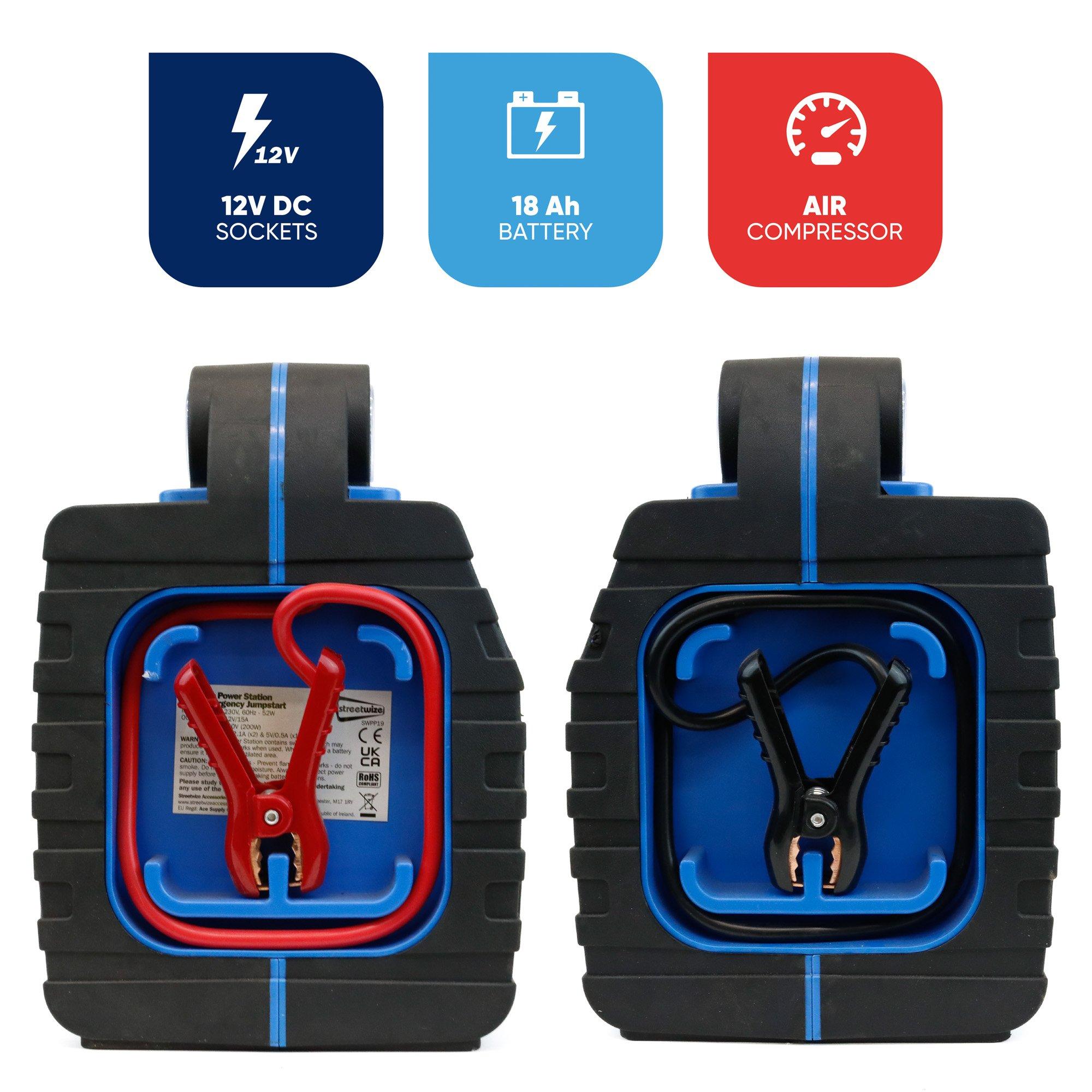 Blue - Streetwize - 12V 18Ah 6-in-1 Portable Power Station (Digital) - 3