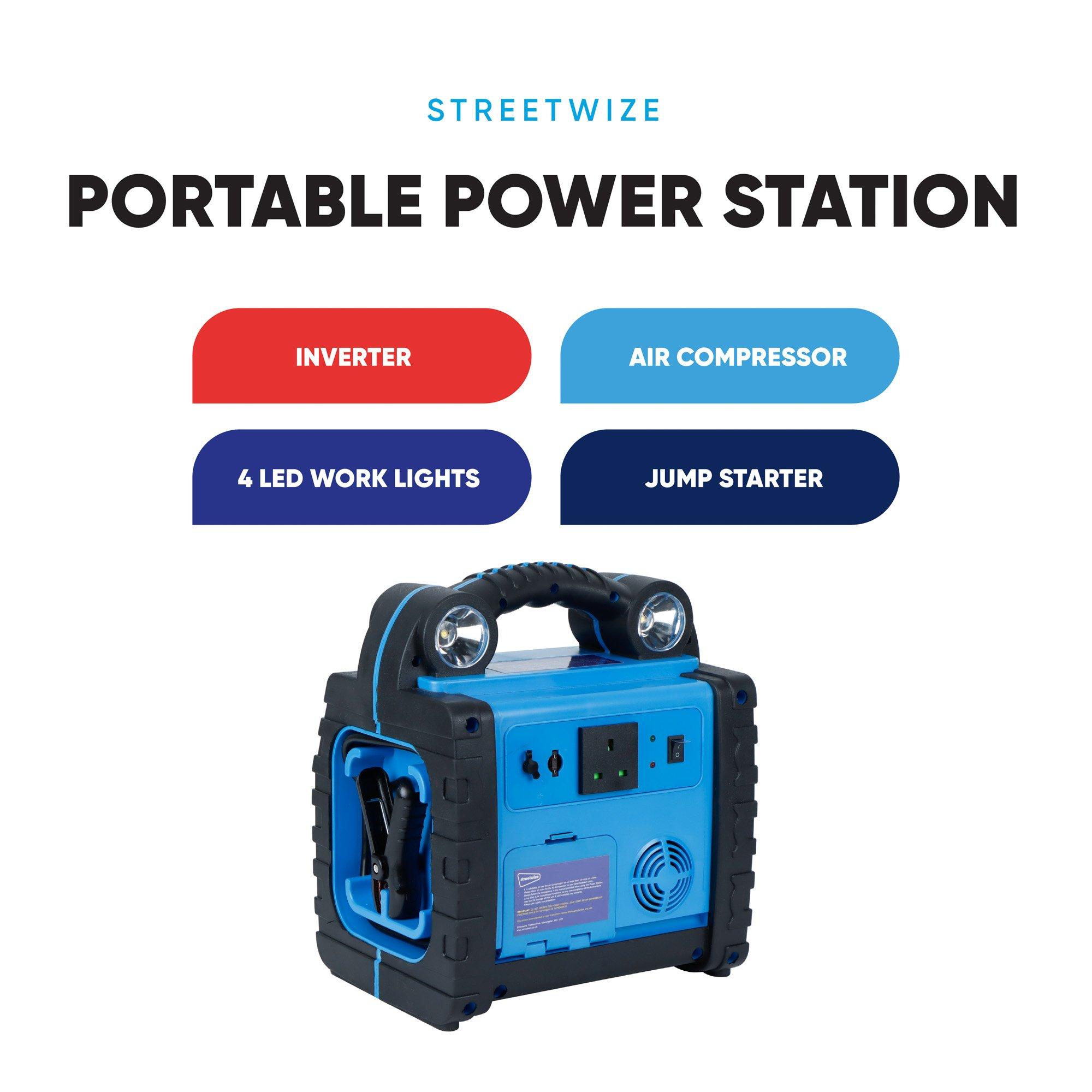 Blue - Streetwize - 12V 18Ah 6-in-1 Portable Power Station (Digital) - 5