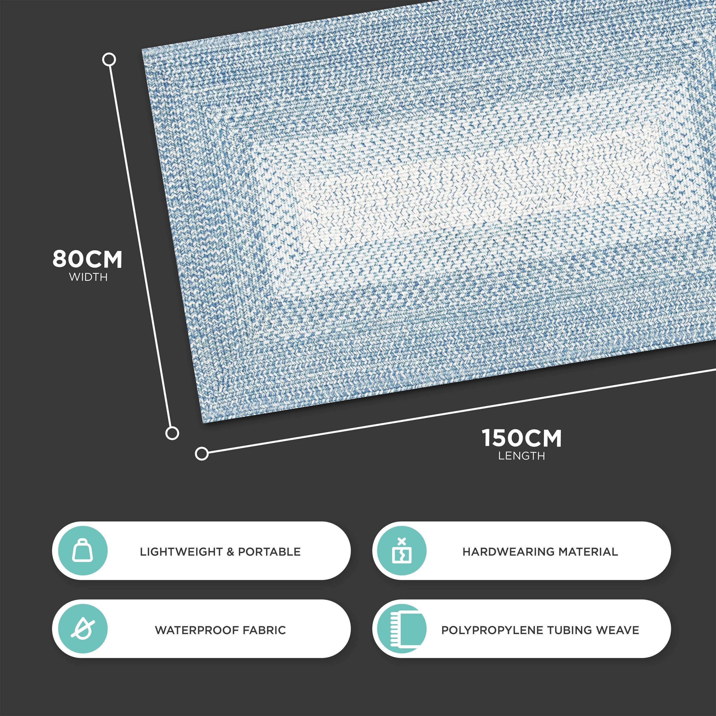 Ocean Blue - Streetwize - Style Rug - Ocean Blue - 80cm x 150cm - 2