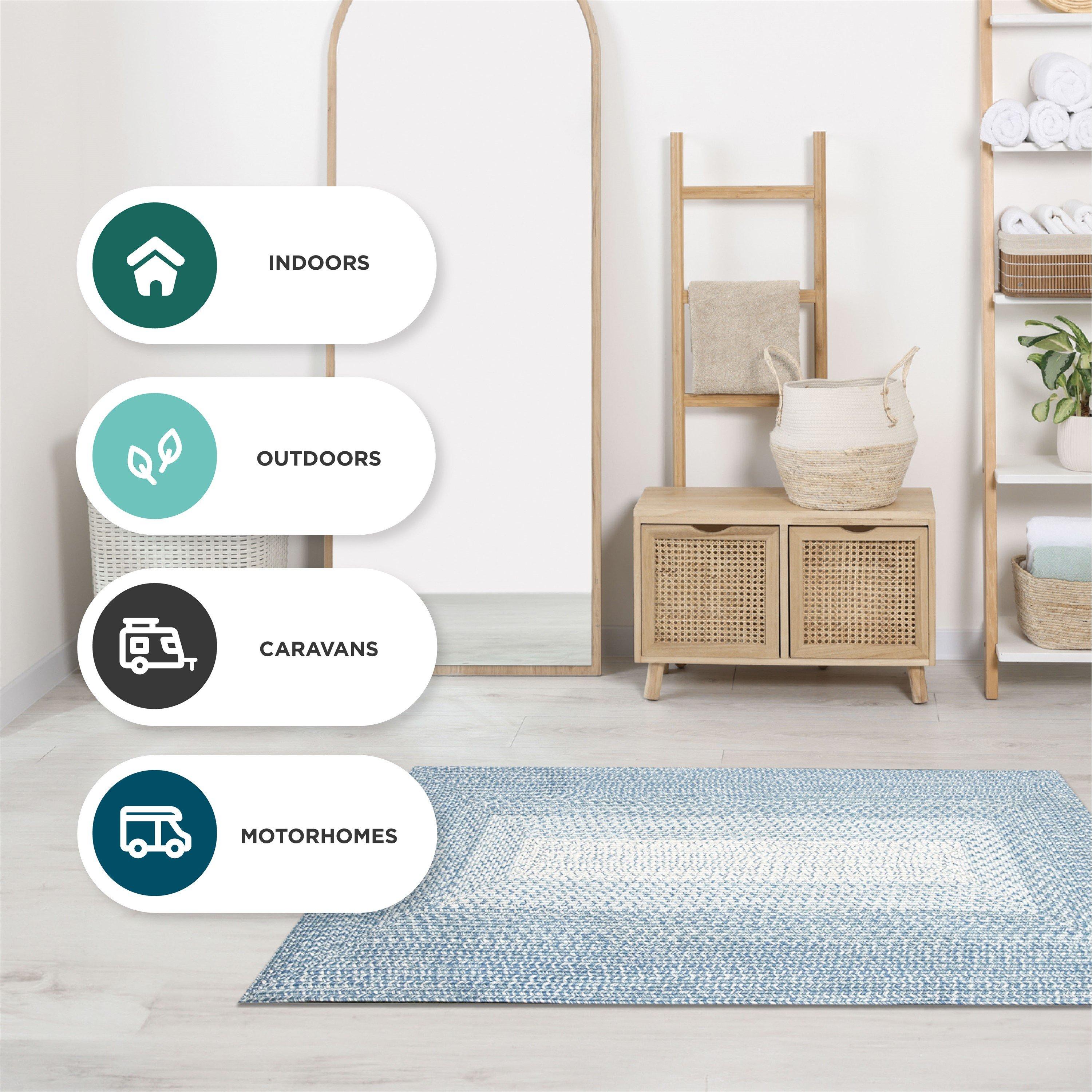 Ocean Blue - Streetwize - Style Rug - Ocean Blue - 80cm x 150cm - 6