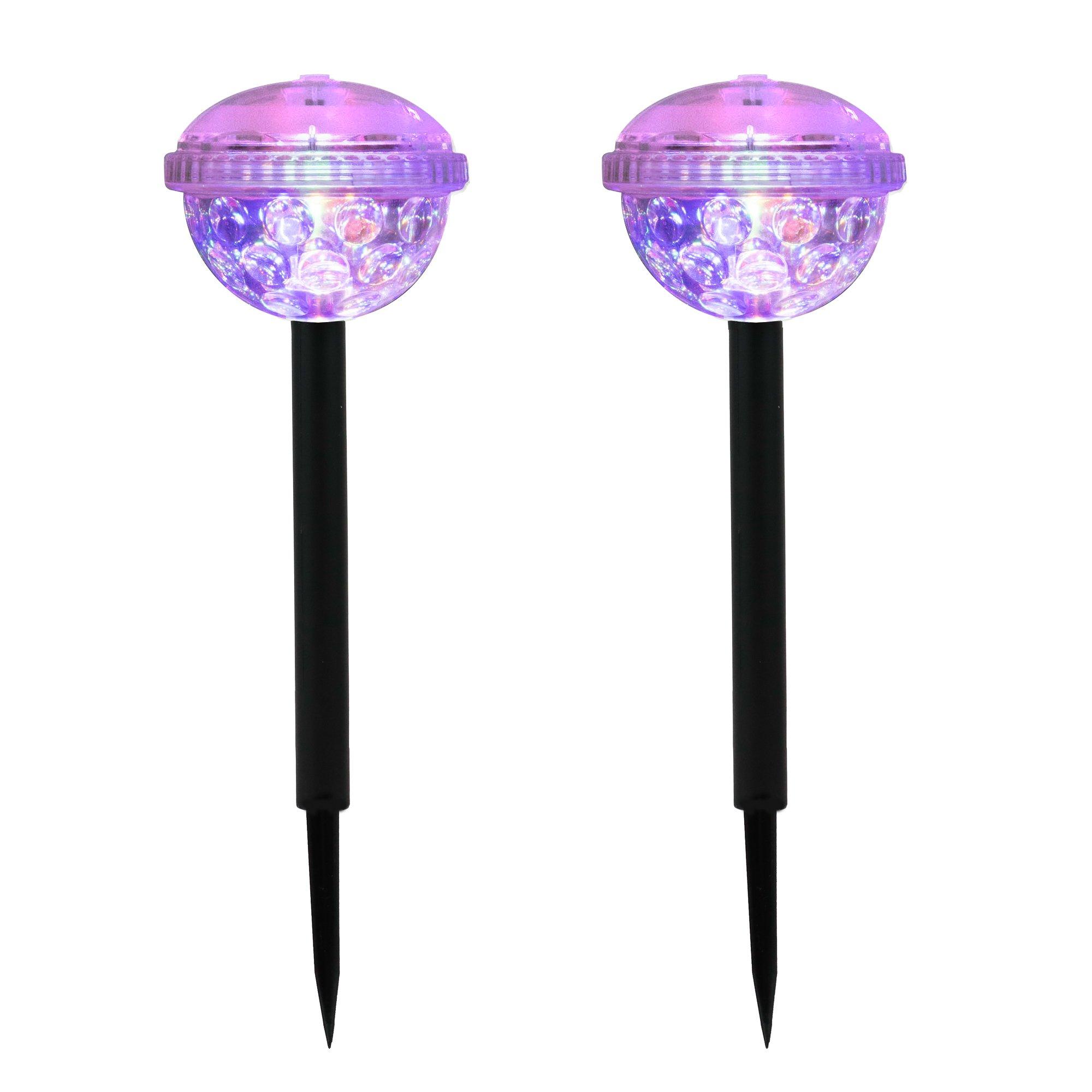 Streetwize  Pair Of Solar Disco Stake Led Lights - 