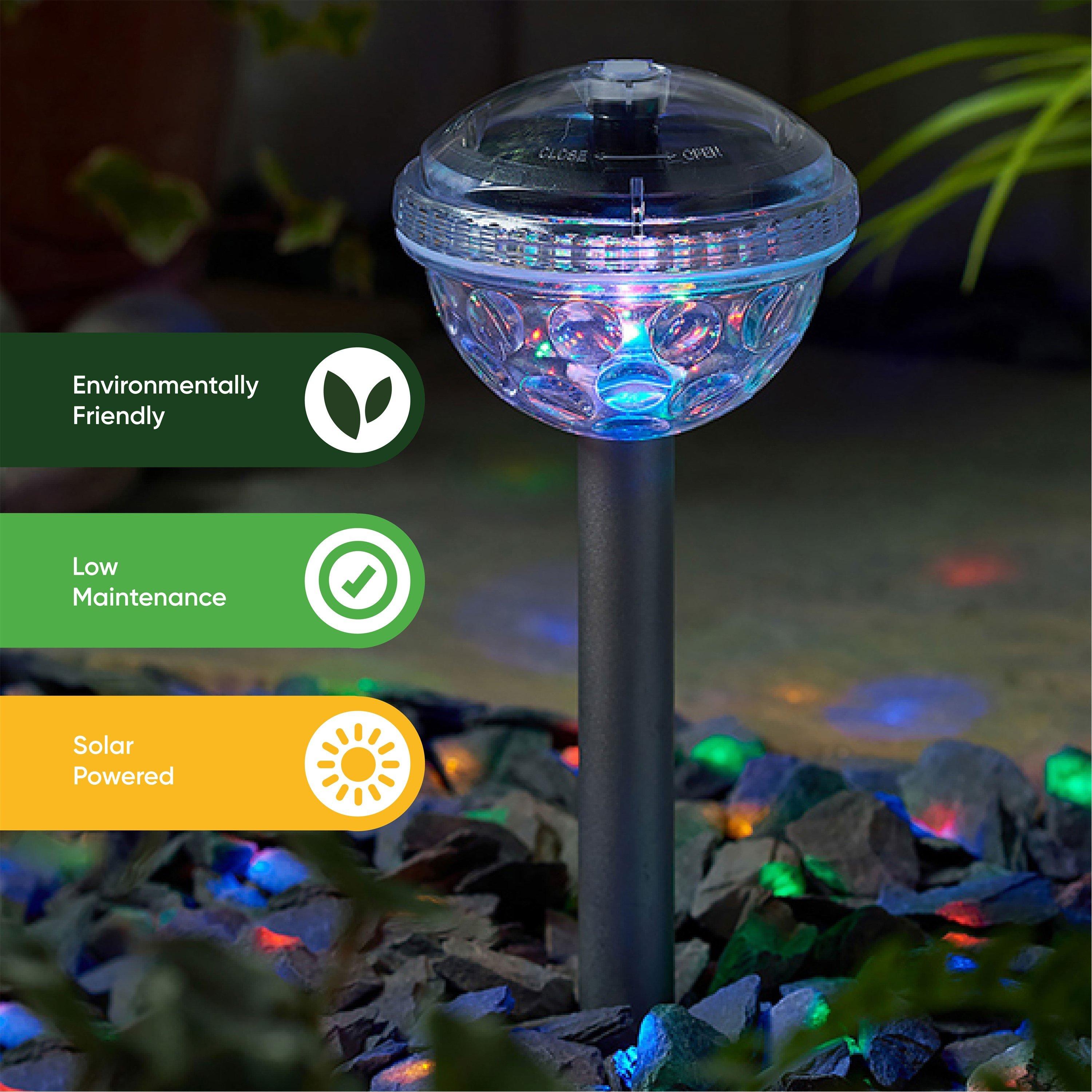 Multi - Streetwize - Pair of Solar Disco Stake LED Lights - 5