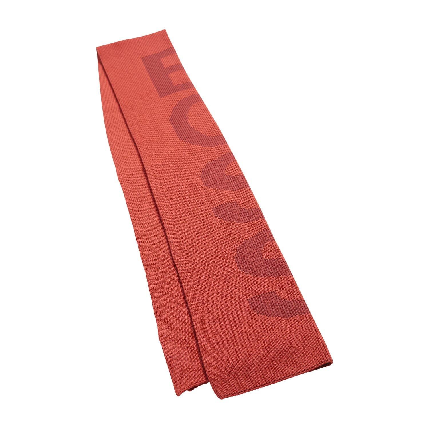 Red - Boss - Cotton-Blend Scarf with Logo Structure - 2