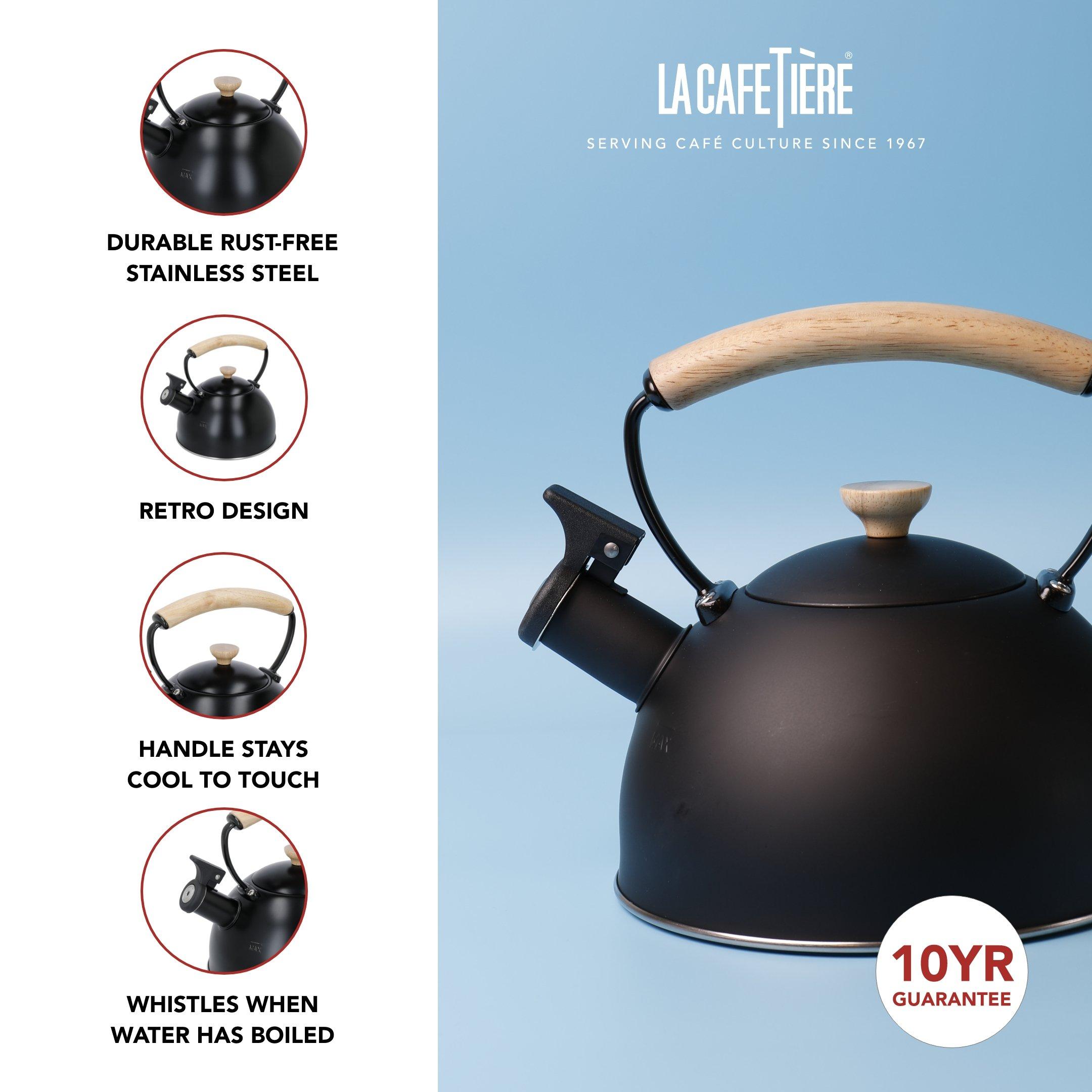 Black - La Cafetiere - La Cafetière Black Whistling Kettle - 4