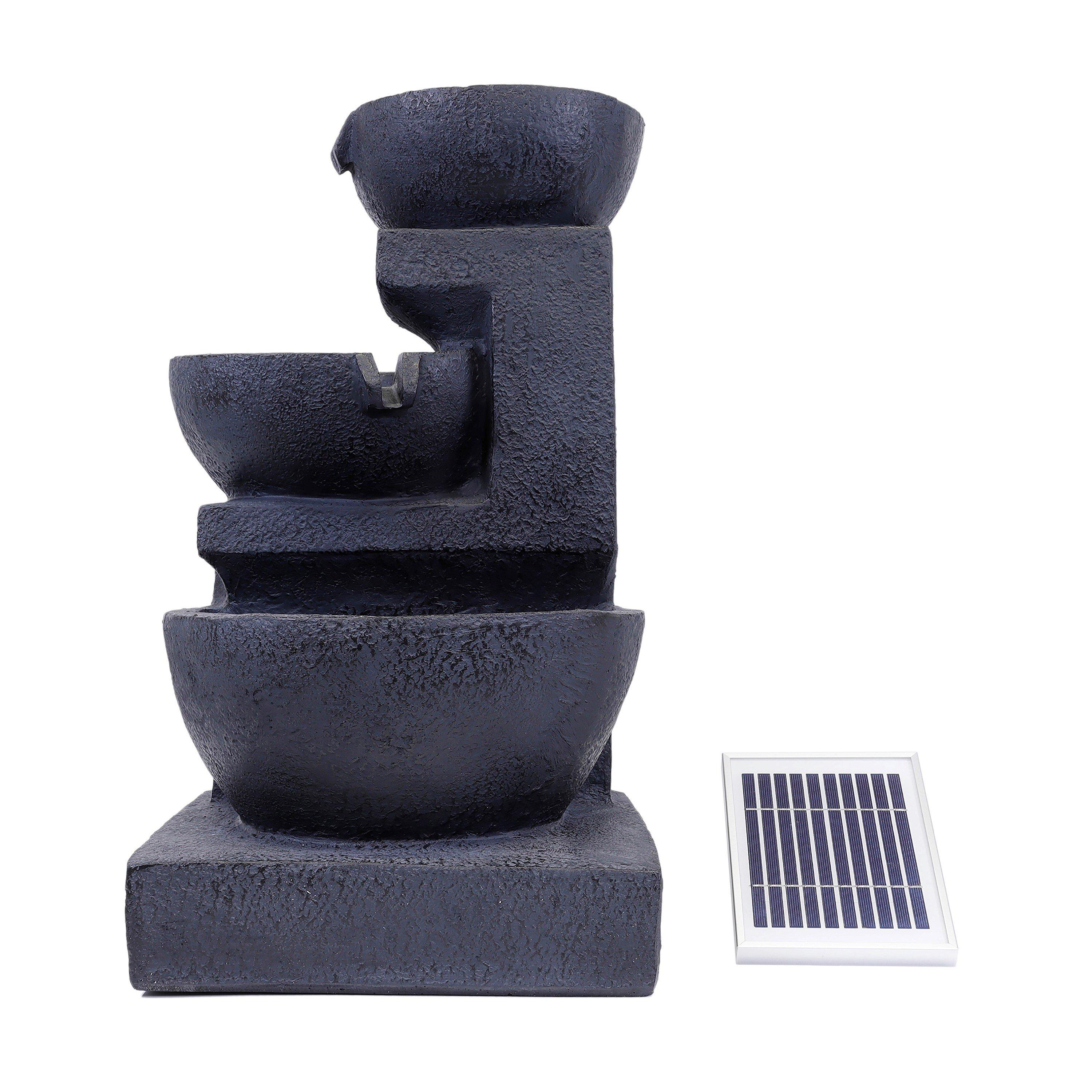 Streetwize  Solar Water Feature Battery Back Up Cascading - Black