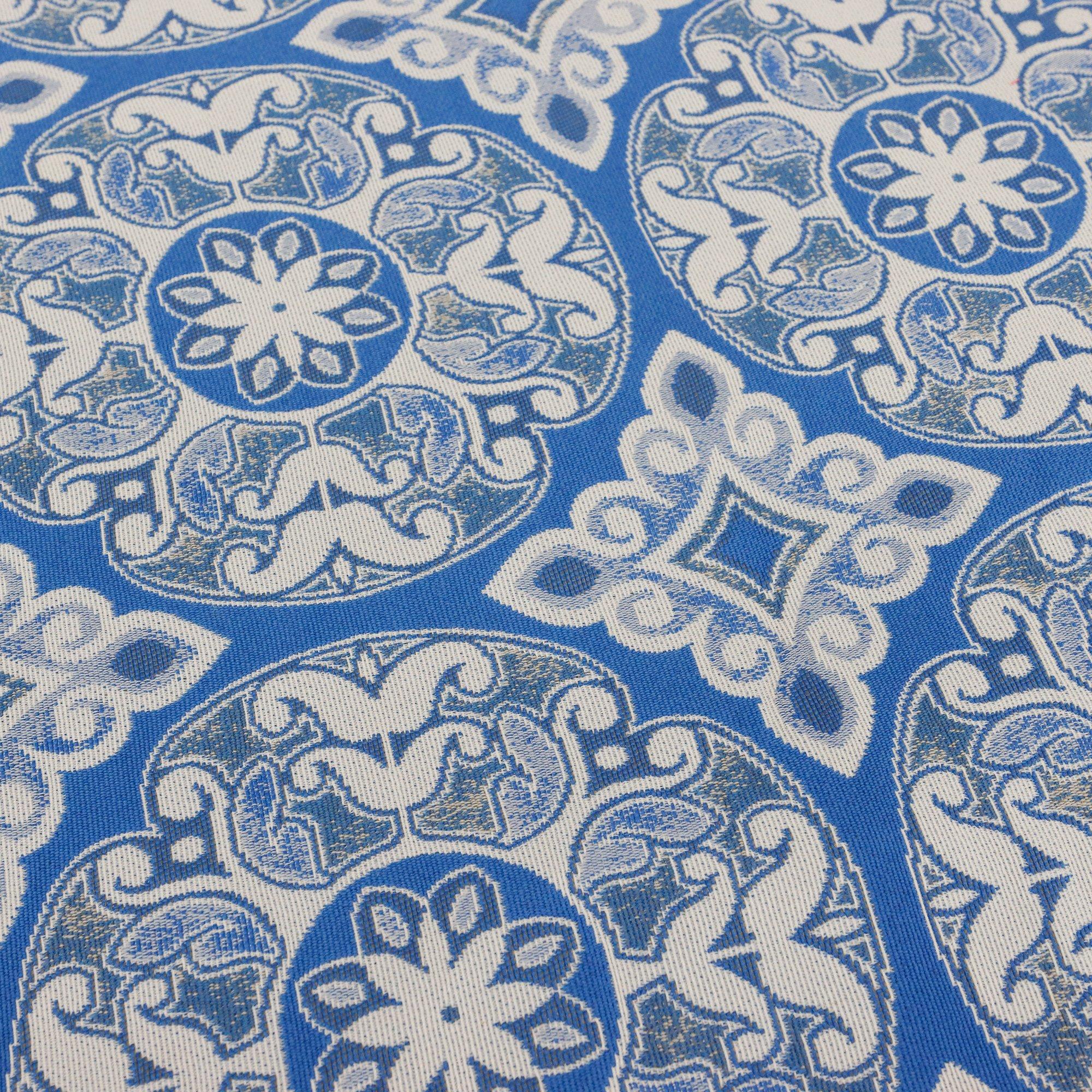 Blue - Streetwize - Outdoor Pouf Ottoman - Jacquard Blue - 2