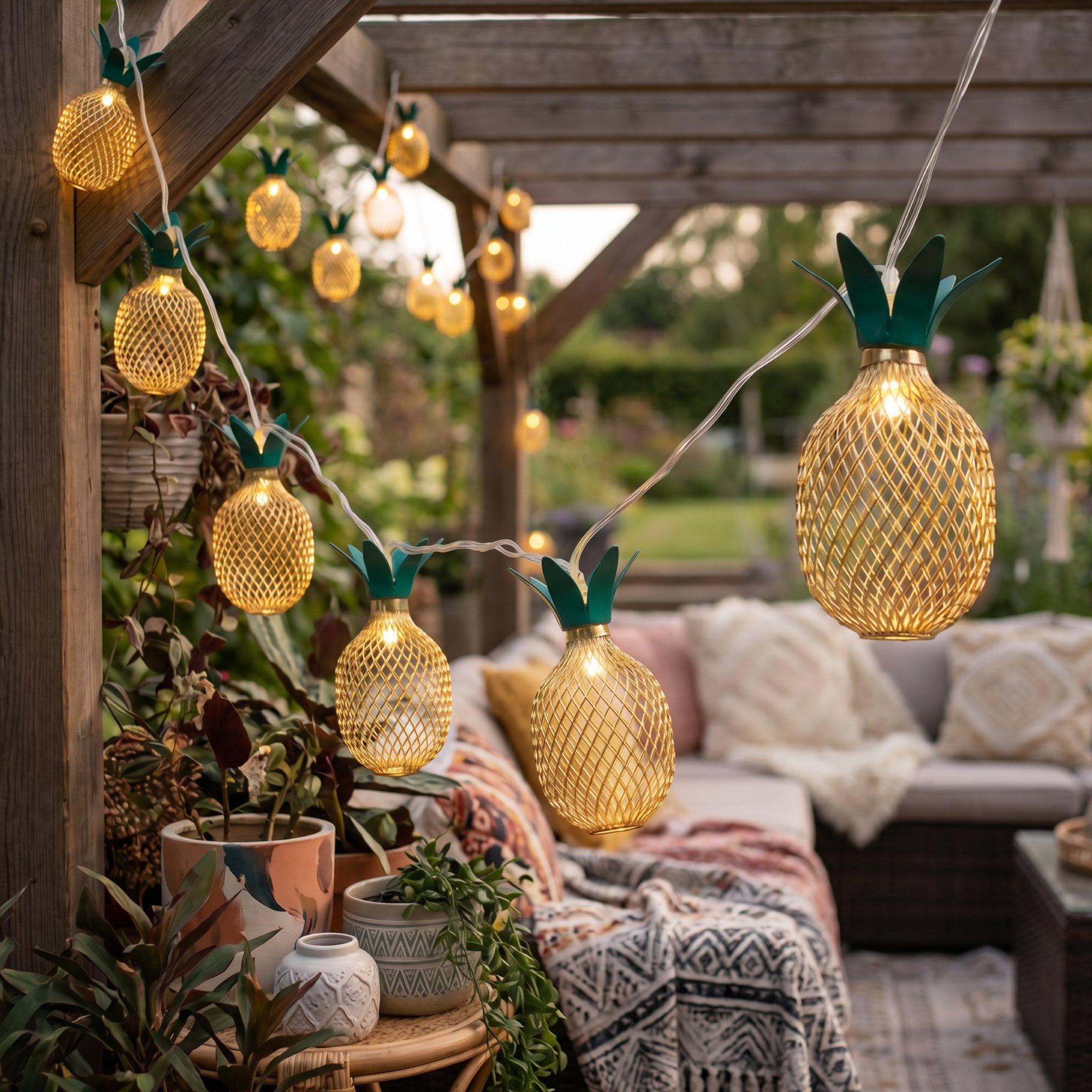 Streetwize  2M Solar Pineapple Lantern Led String Lights 10 Pc - 