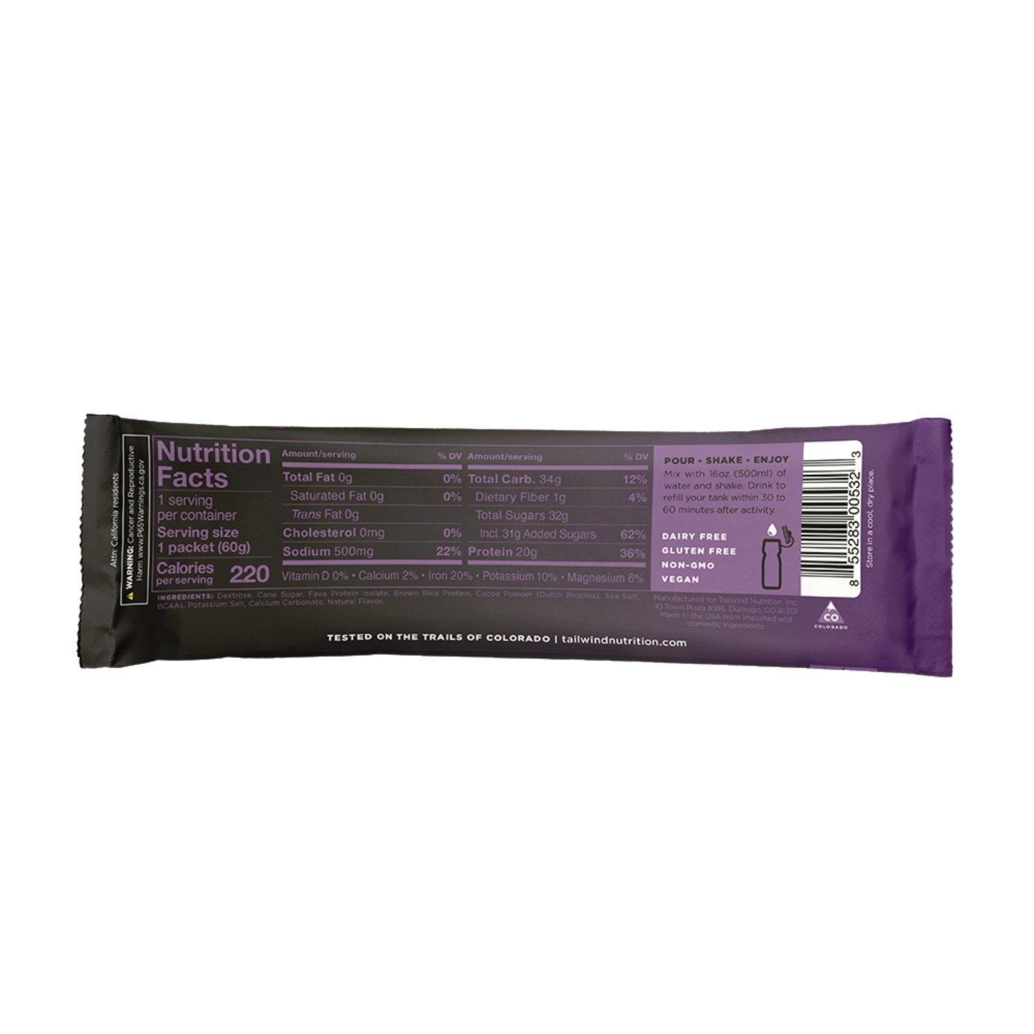 Chocolate - Tailwind Nutrition - Tailwind: Recovery Stickpack (12 x 60g) - 3