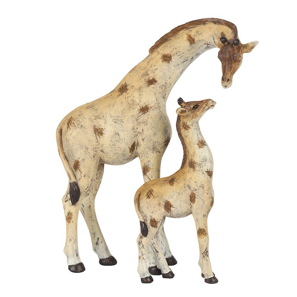 Yellow - Something Different - Stand Tall Giraffe Mother and Baby Ornament - 2