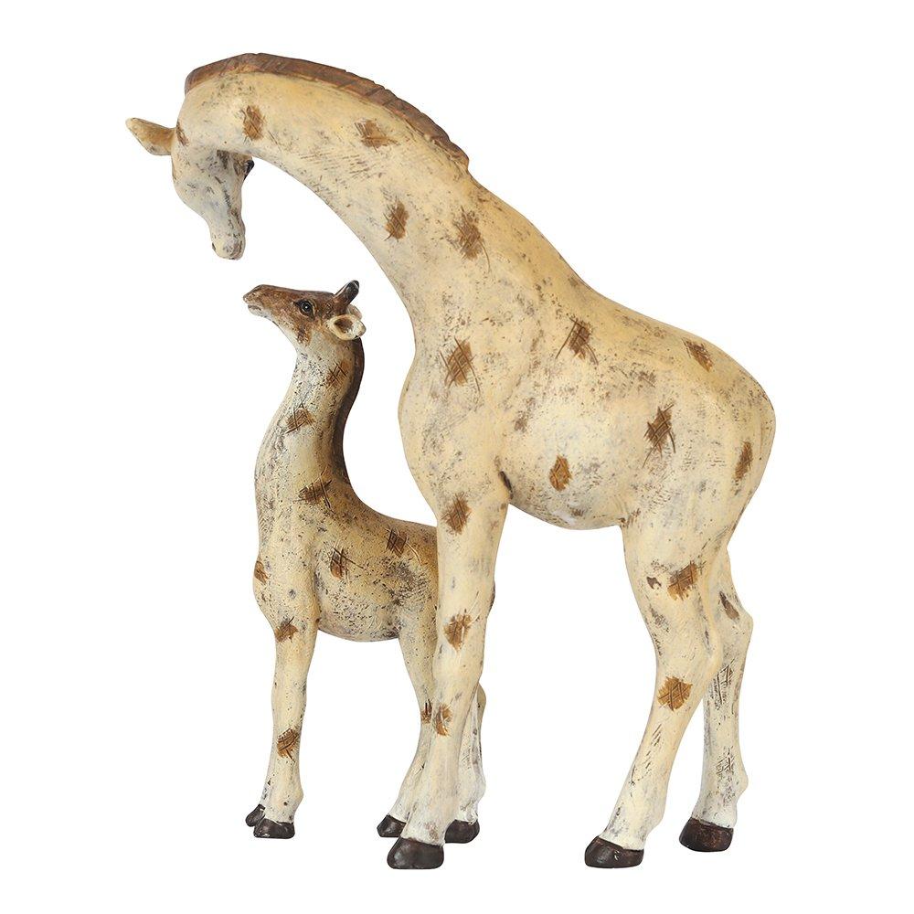 Yellow - Something Different - Stand Tall Giraffe Mother and Baby Ornament - 3
