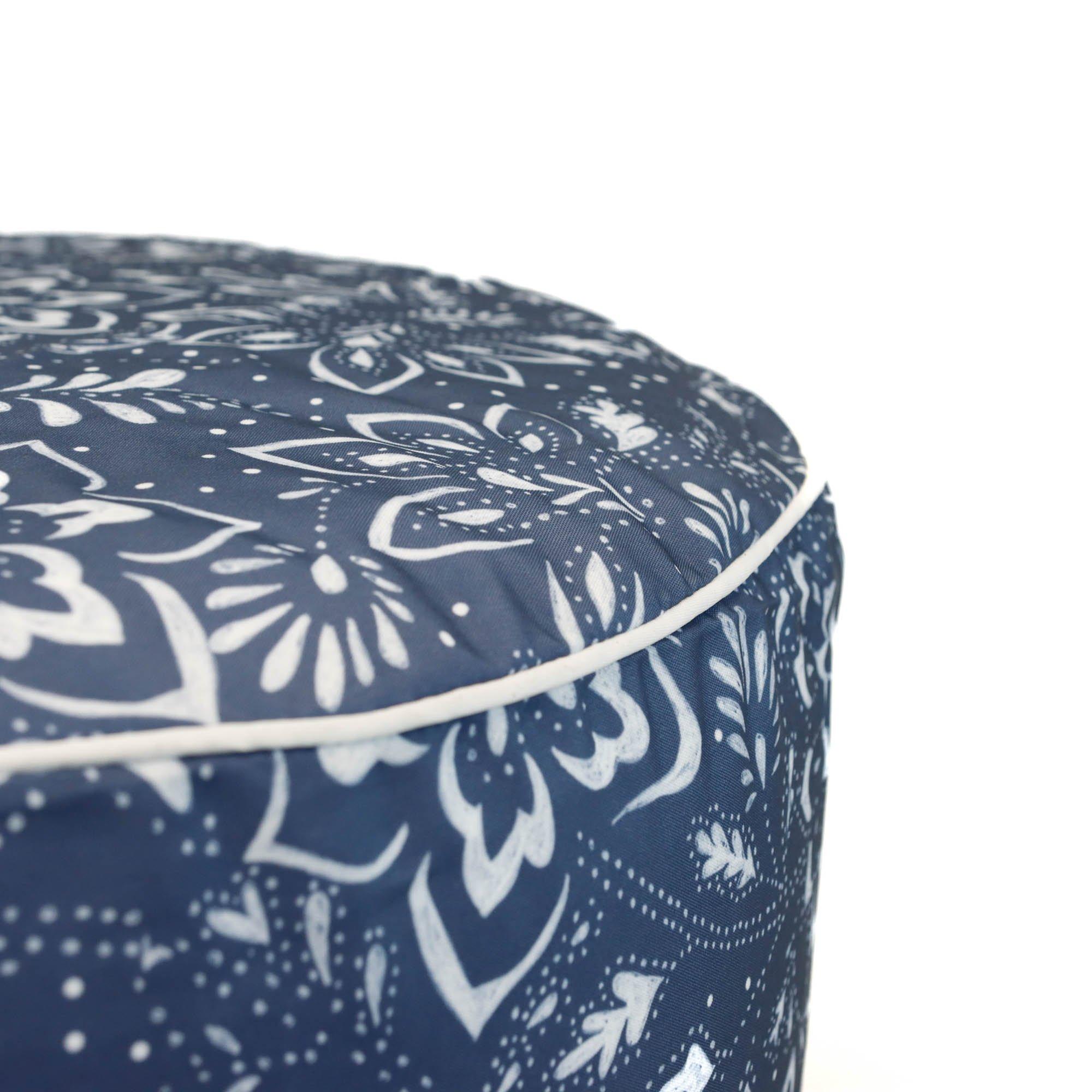 Blue - Streetwize - Outdoor Hampton Pouf Ottoman - 4