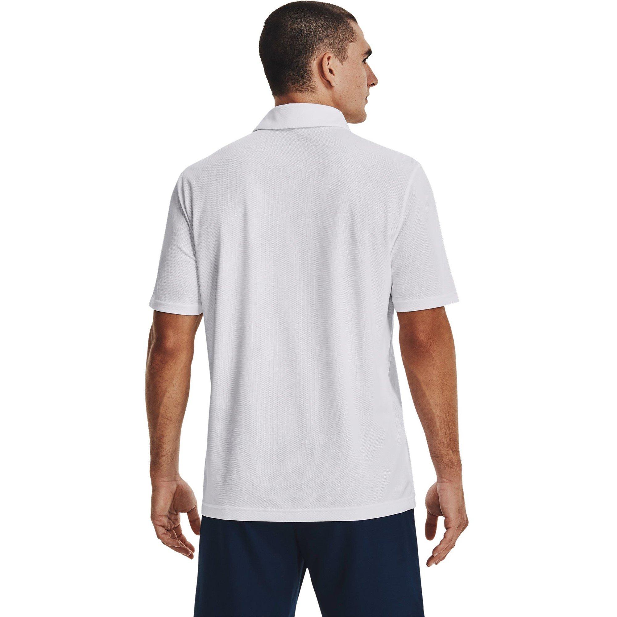 White/Mod Gray - Under Armour - Team Tech Short Sleeve Performance Polo Shirt - 4