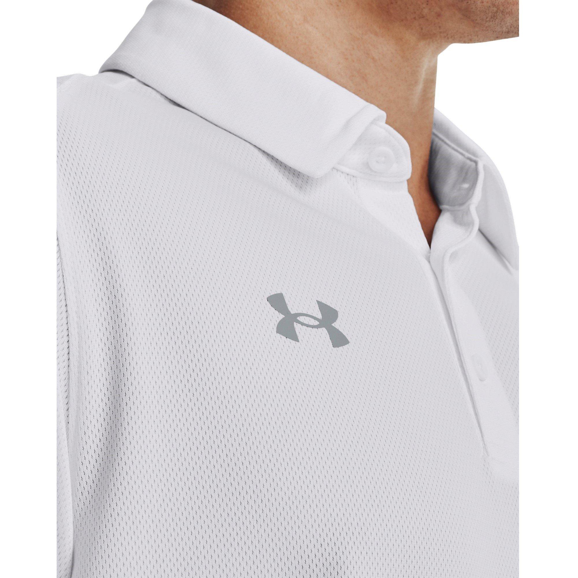 White/Mod Gray - Under Armour - Team Tech Short Sleeve Performance Polo Shirt - 5