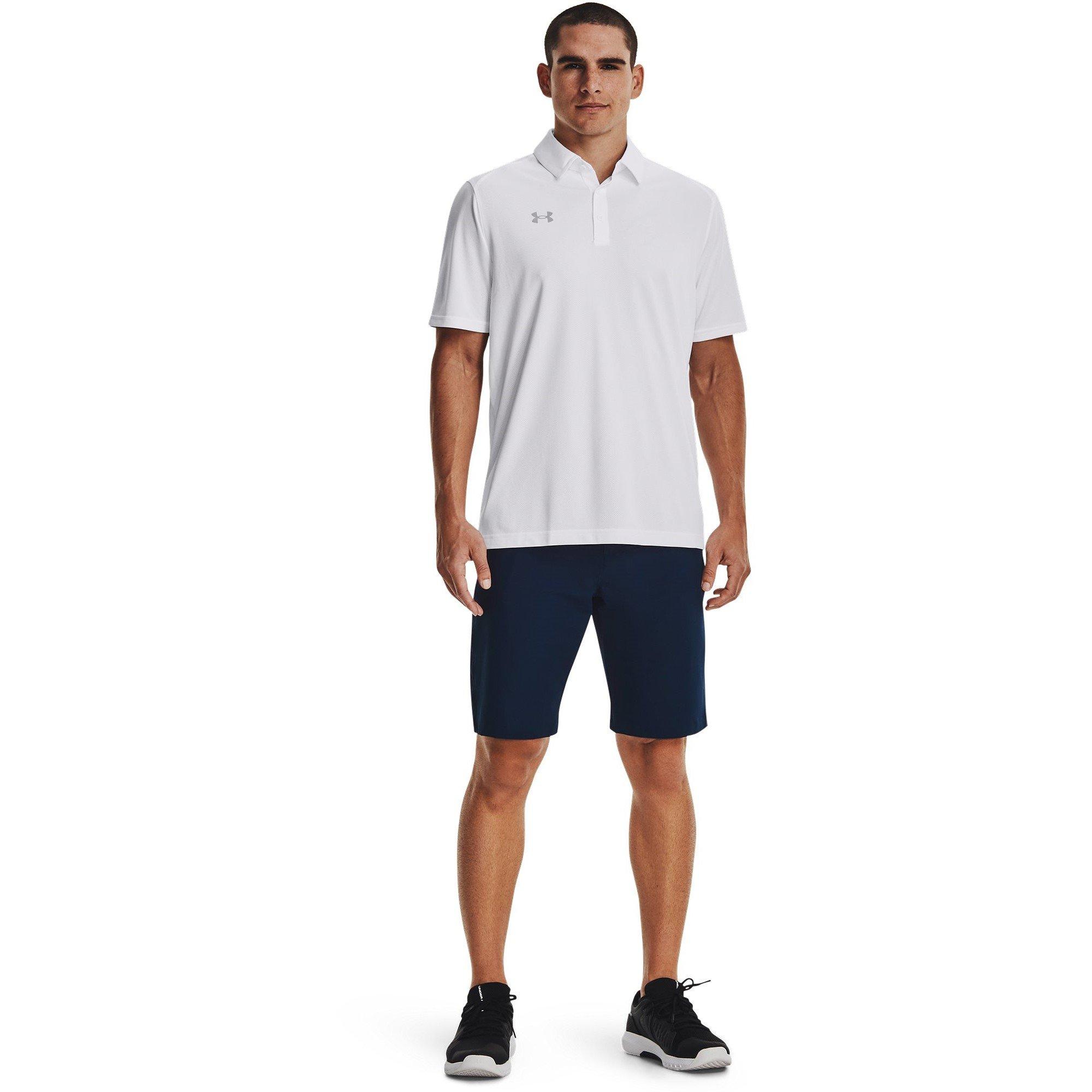 White/Mod Gray - Under Armour - Team Tech Short Sleeve Performance Polo Shirt - 6
