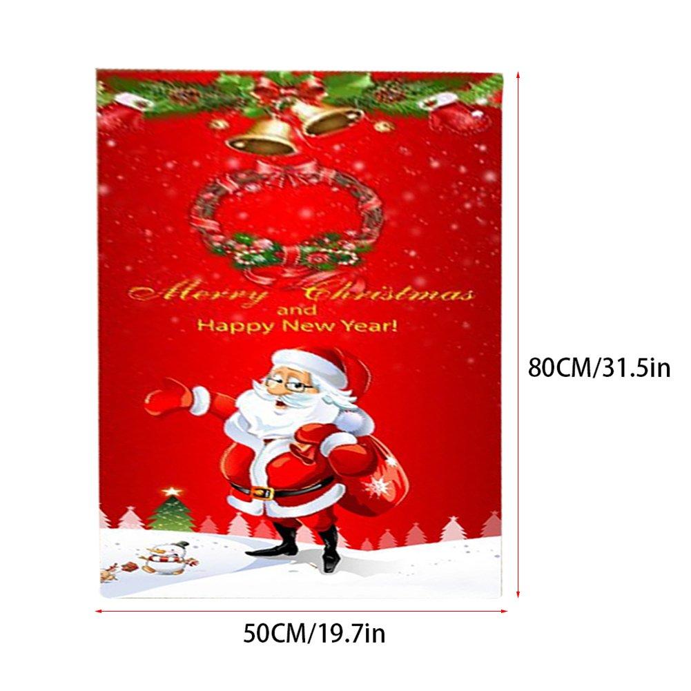 Red - LIFE IDEAS - Christmas Digital - Printed Santa Claus Floor Mat - 2