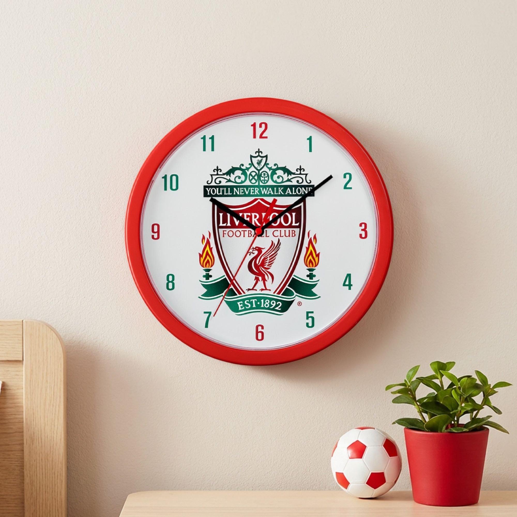 Red - Liverpool FC - Liverpool FC Red Wall Clock - 2