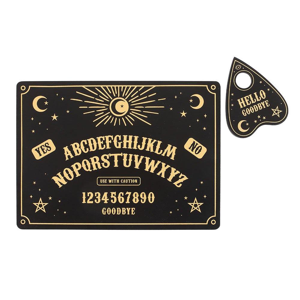 Multi - Something Different - Black Talking Board Placemat and Coaster Set - 2