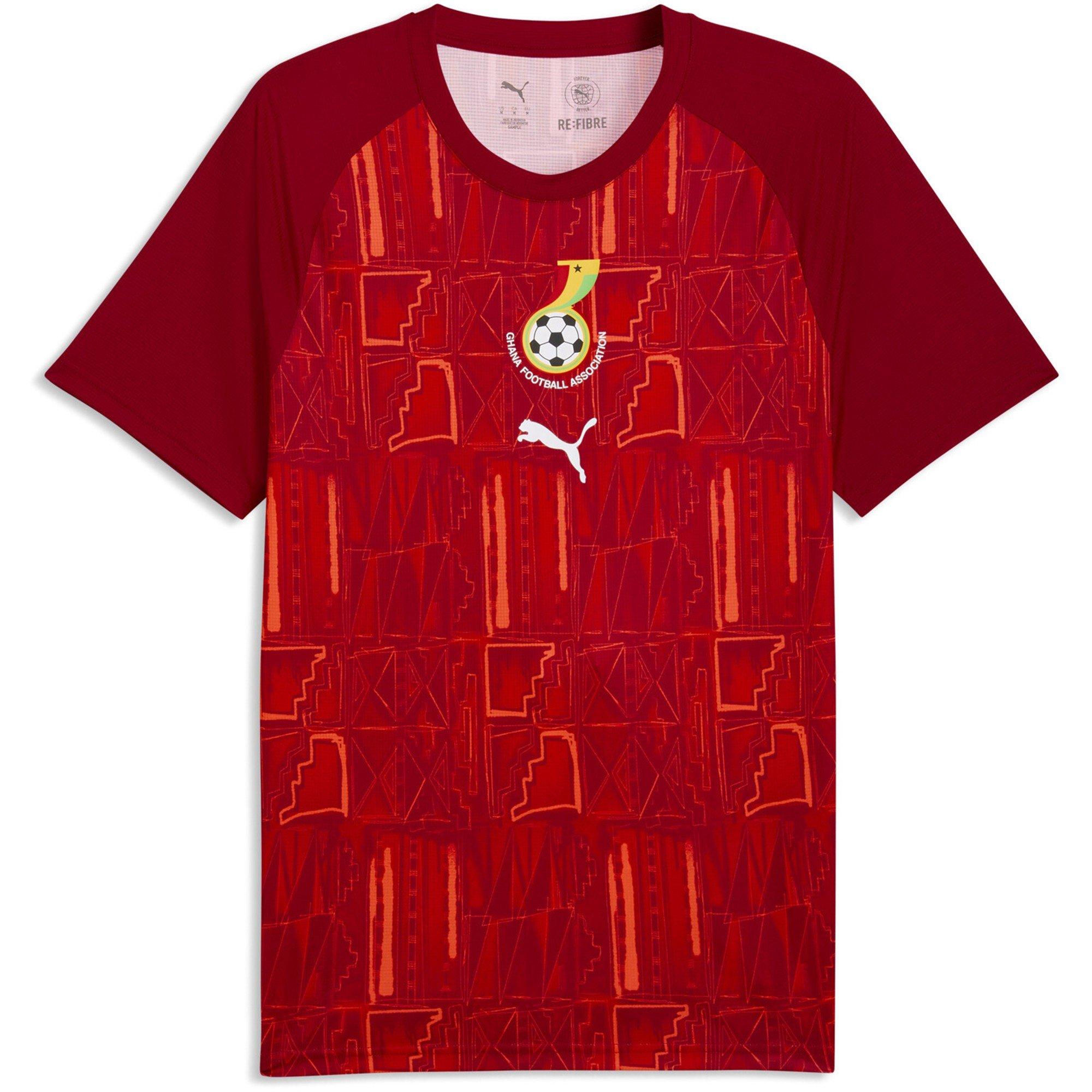 Puma Men's Ghana Warn-Up Shirt World Cup 2026 - Red/Green - XL