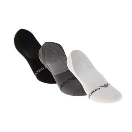 Emporio Armani 3 Pack of Jacquard Logo Trainer Socks