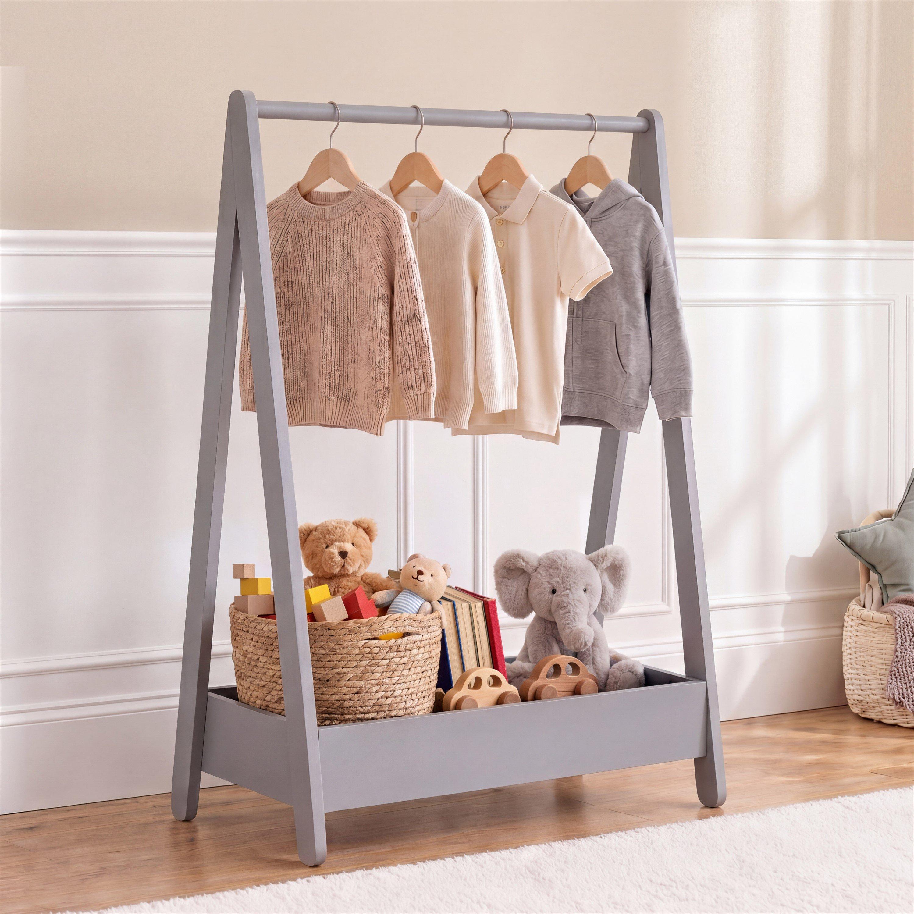 Grey - Lassic - Junior Vida Kids Garment Clothes Rack Rail - 1