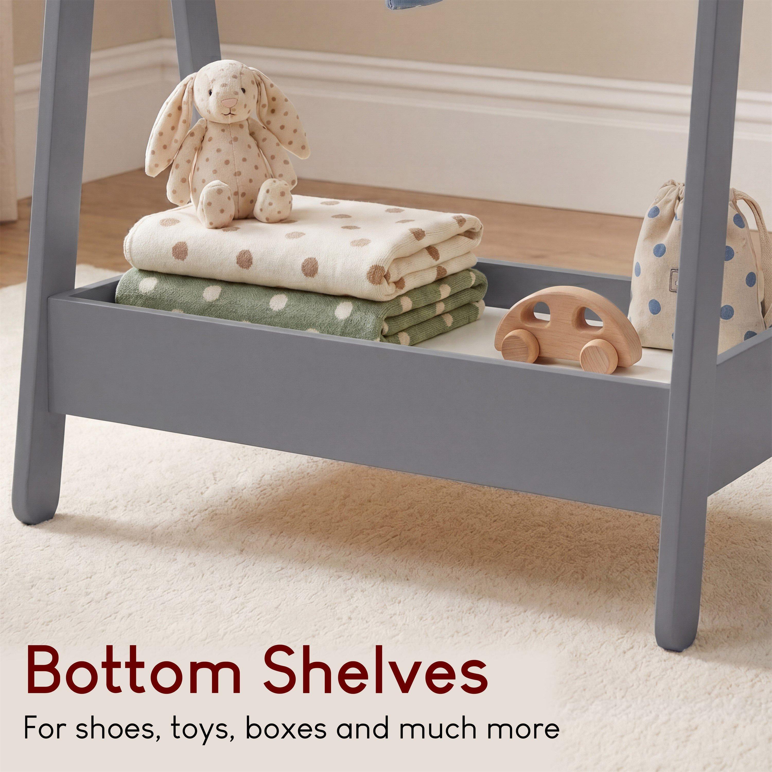Grey - Lassic - Junior Vida Kids Garment Clothes Rack Rail - 6