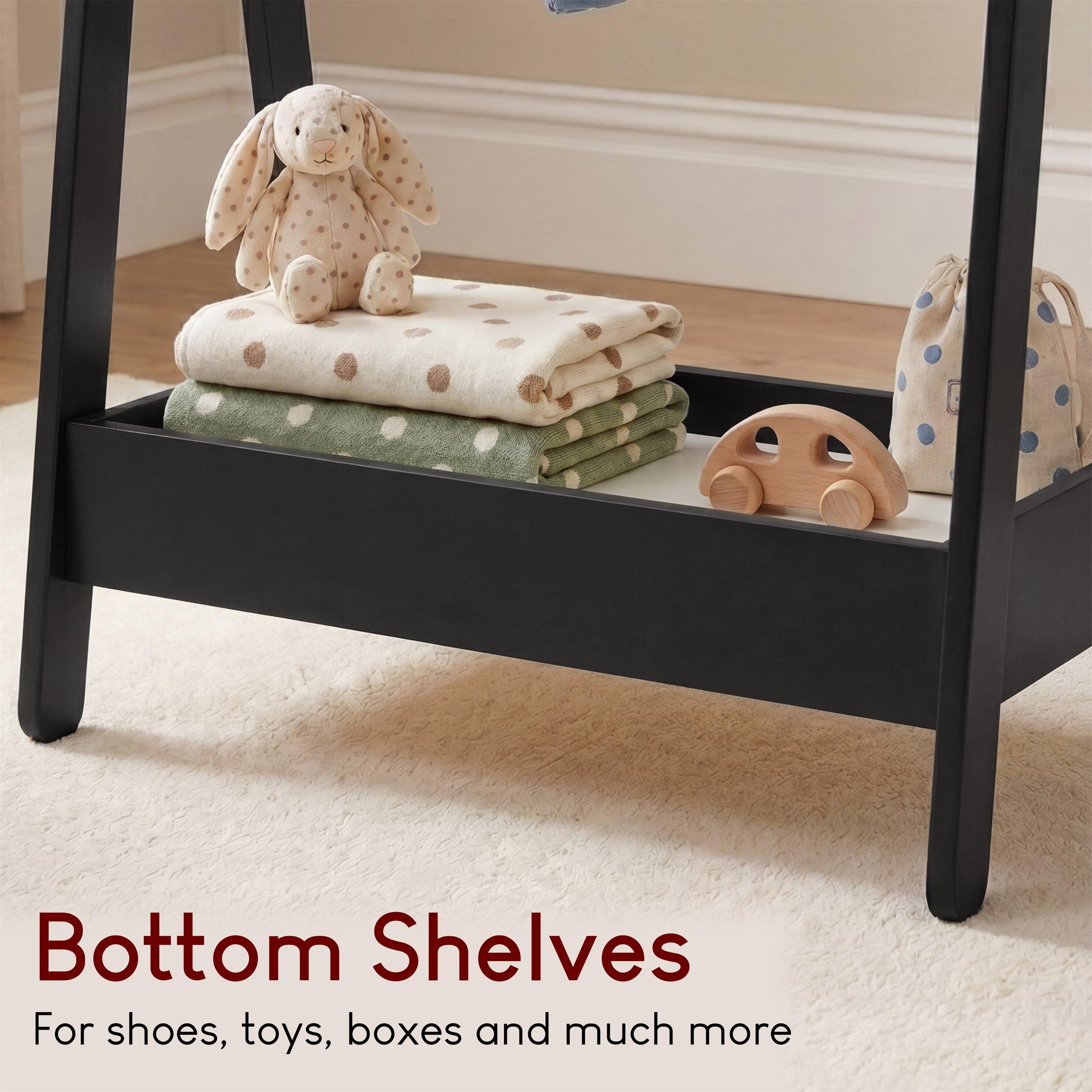 Black - Lassic - Junior Vida Kids Garment Clothes Rack Rail - 6