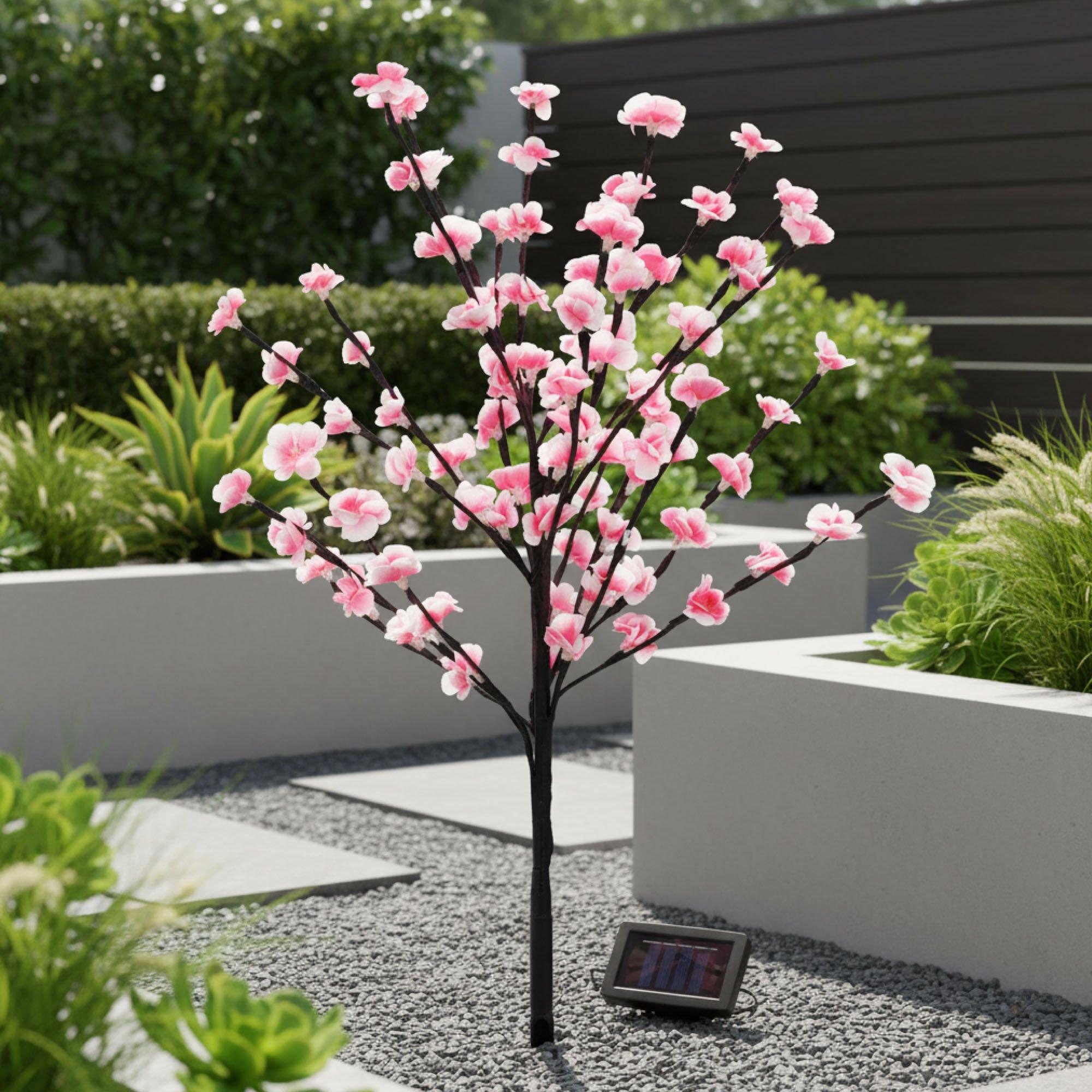 Pink/Purple - Streetwize - Solar Powered Blossom Tree Lights - 1