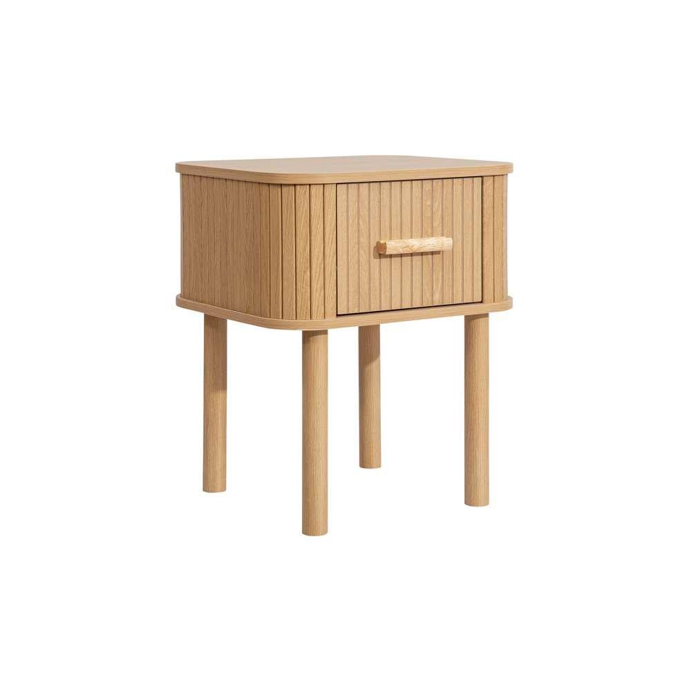 Nude - Birlea - Axel 1 Drawer Fluted Bedside - 5