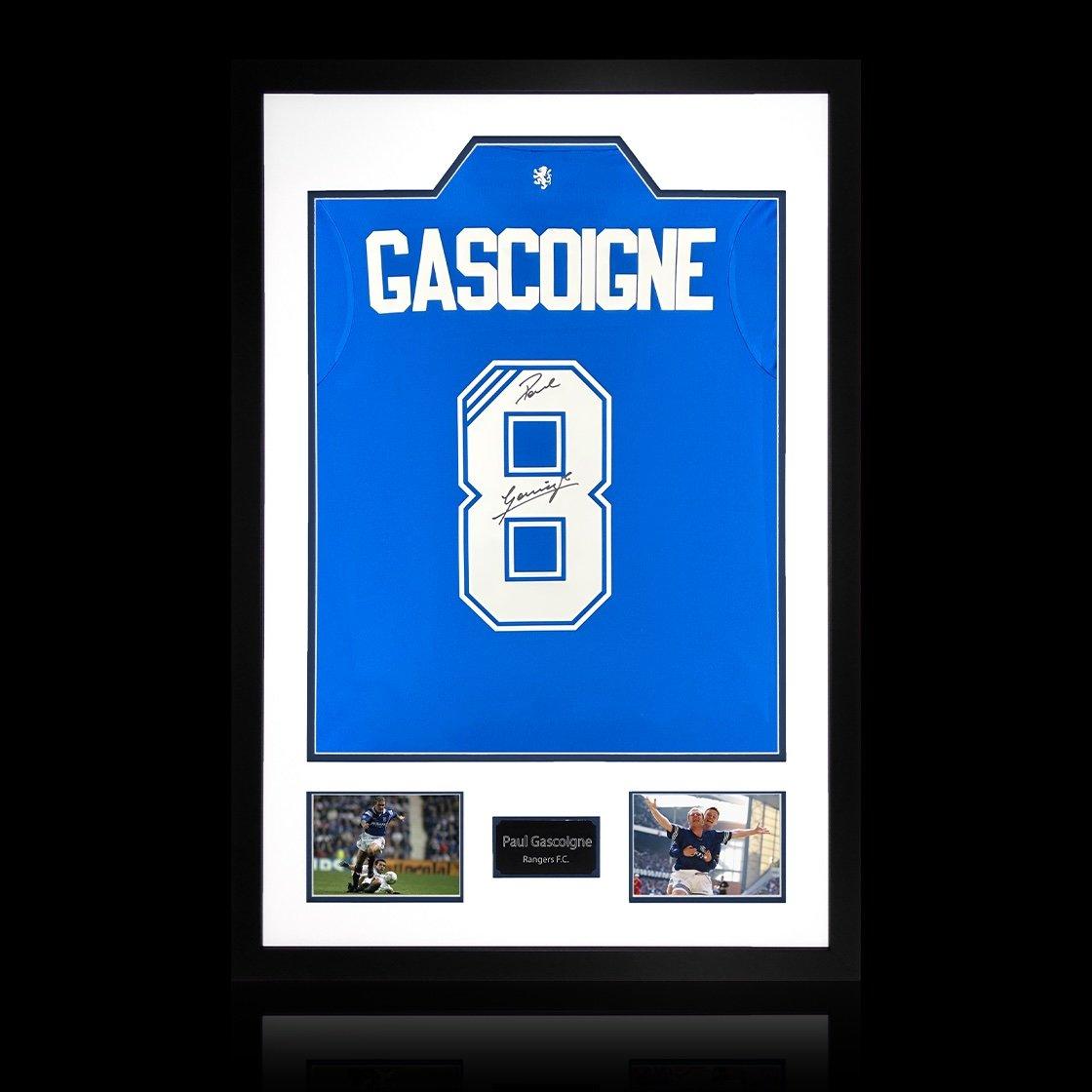 Blue - The Fan Cave - Paul Gascoigne Signed Rangers Shirt Premium Frame - 1