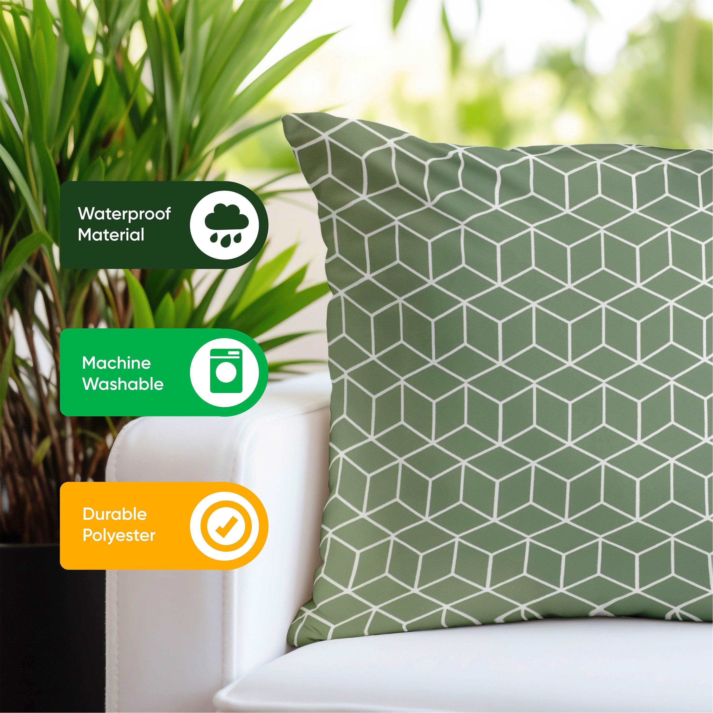 Green - Streetwize - Outdoor Scatter Cushions - Green Cube - 5