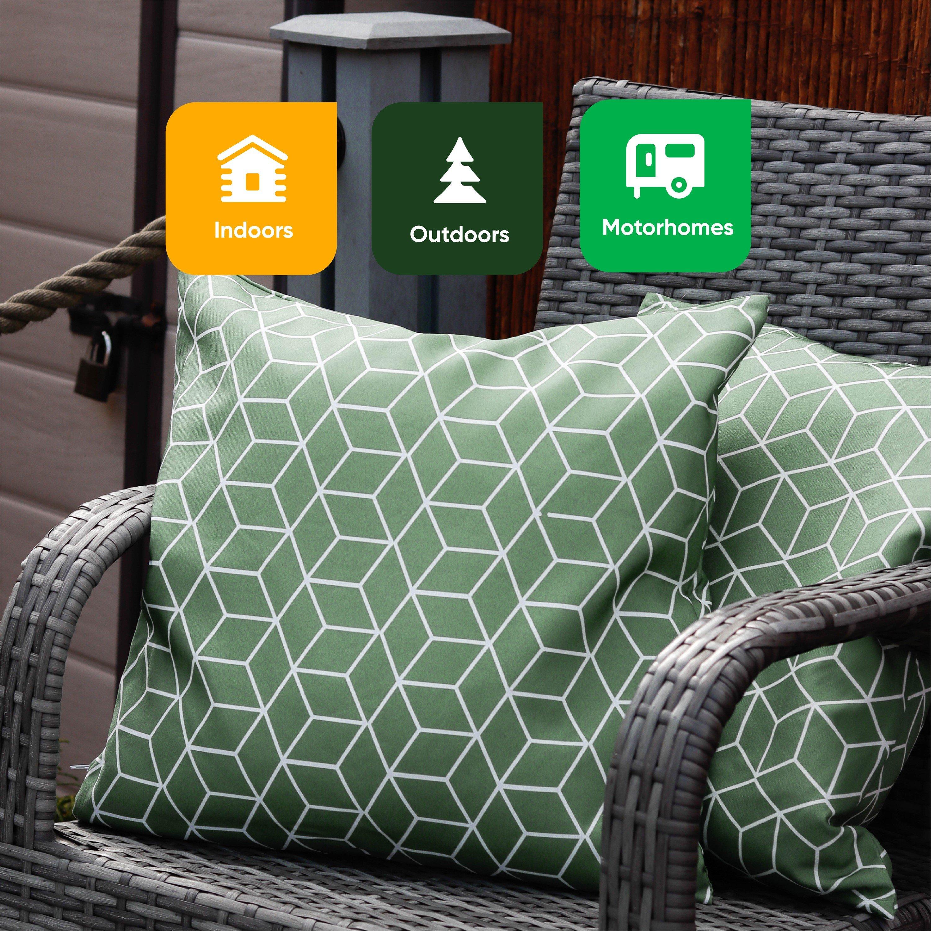 Green - Streetwize - Outdoor Scatter Cushions - Green Cube - 6