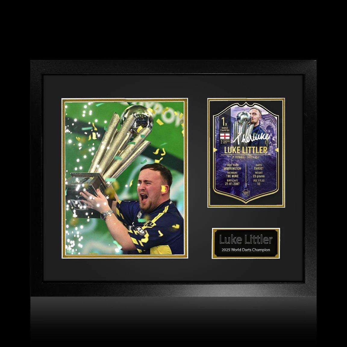 Yellow & Purple - The Fan Cave - Luke Littler Signed Ultimate Darts World Champion