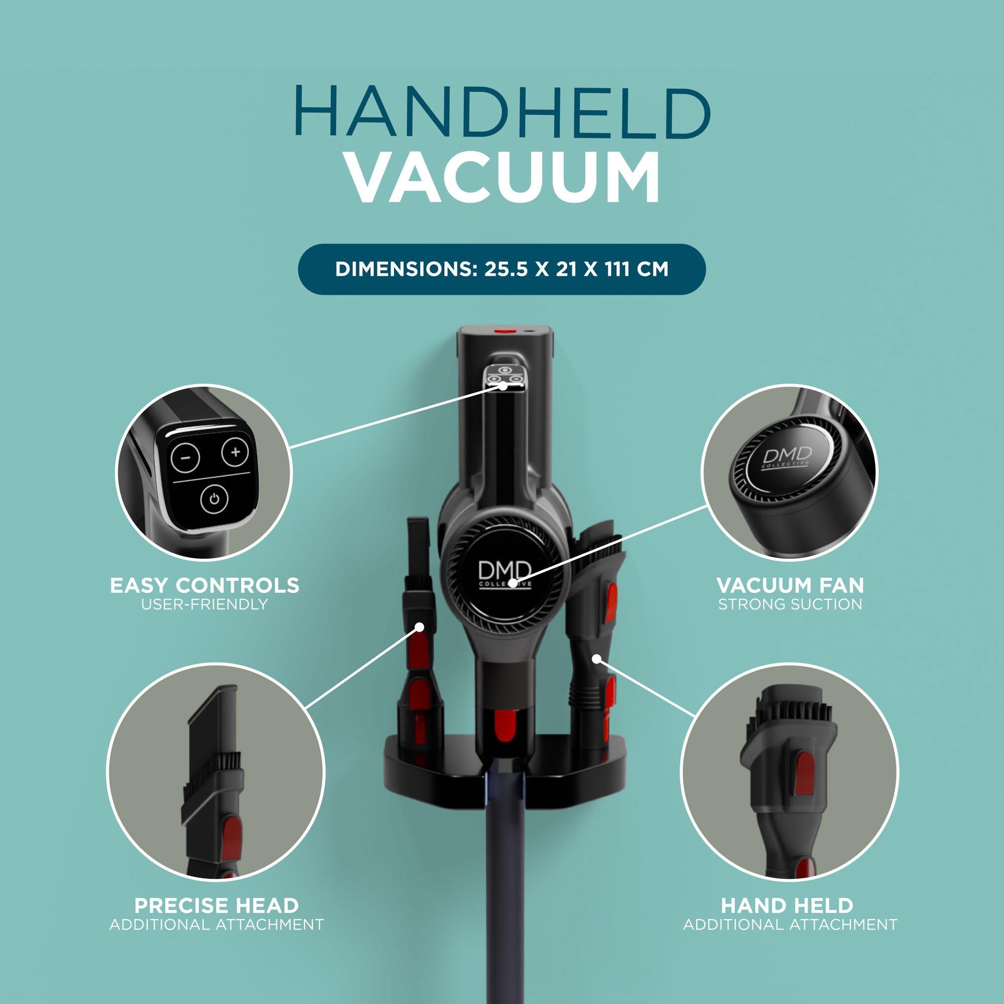 Black - DMD Collective - PowerPulse 3X Cordless Vacuum Cleaner –550W 45kPa - 2