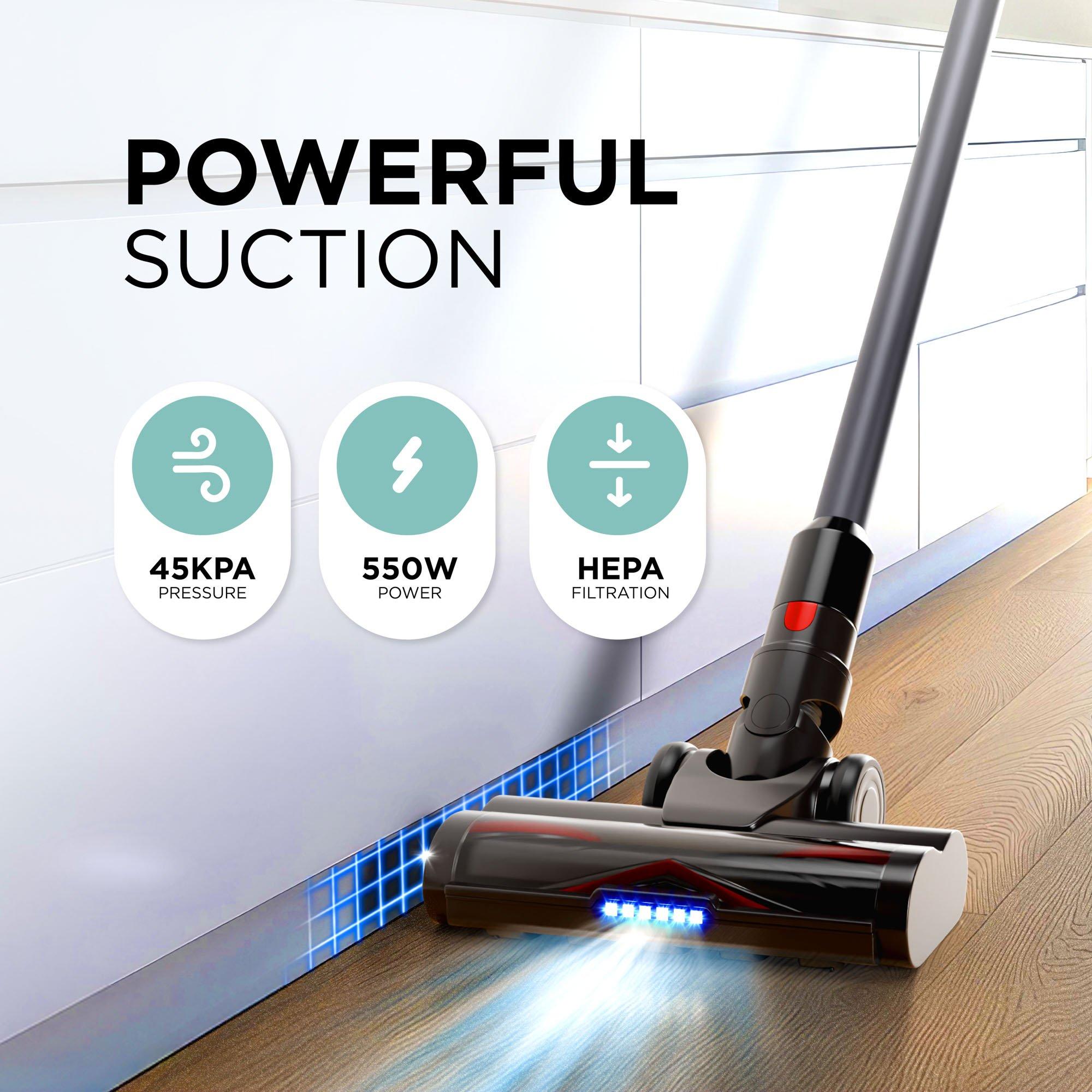 Black - DMD Collective - PowerPulse 3X Cordless Vacuum Cleaner –550W 45kPa - 3