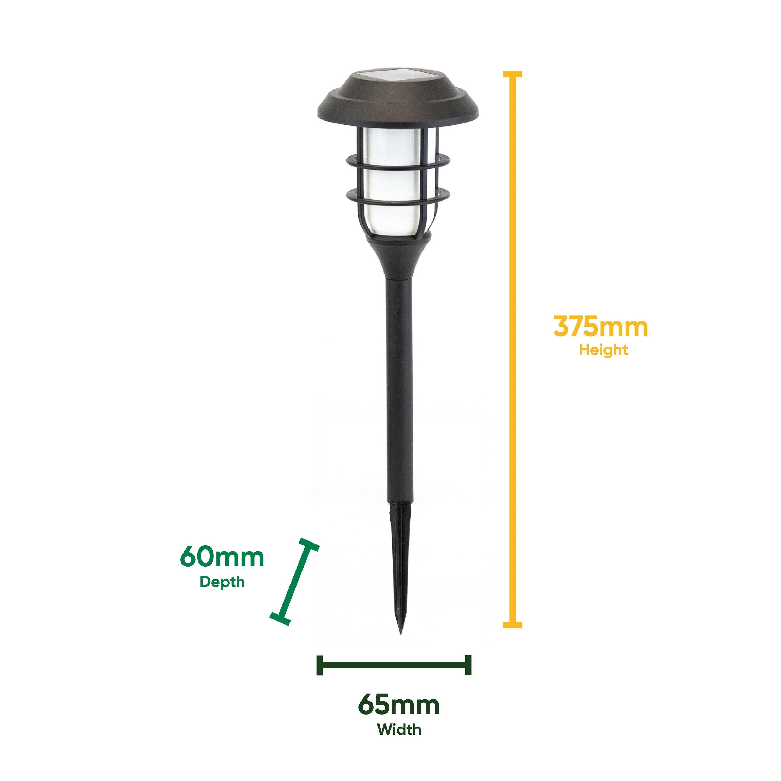 Black - Streetwize - Solar Flaming LED Stake Lights (Pack of 4) - 2
